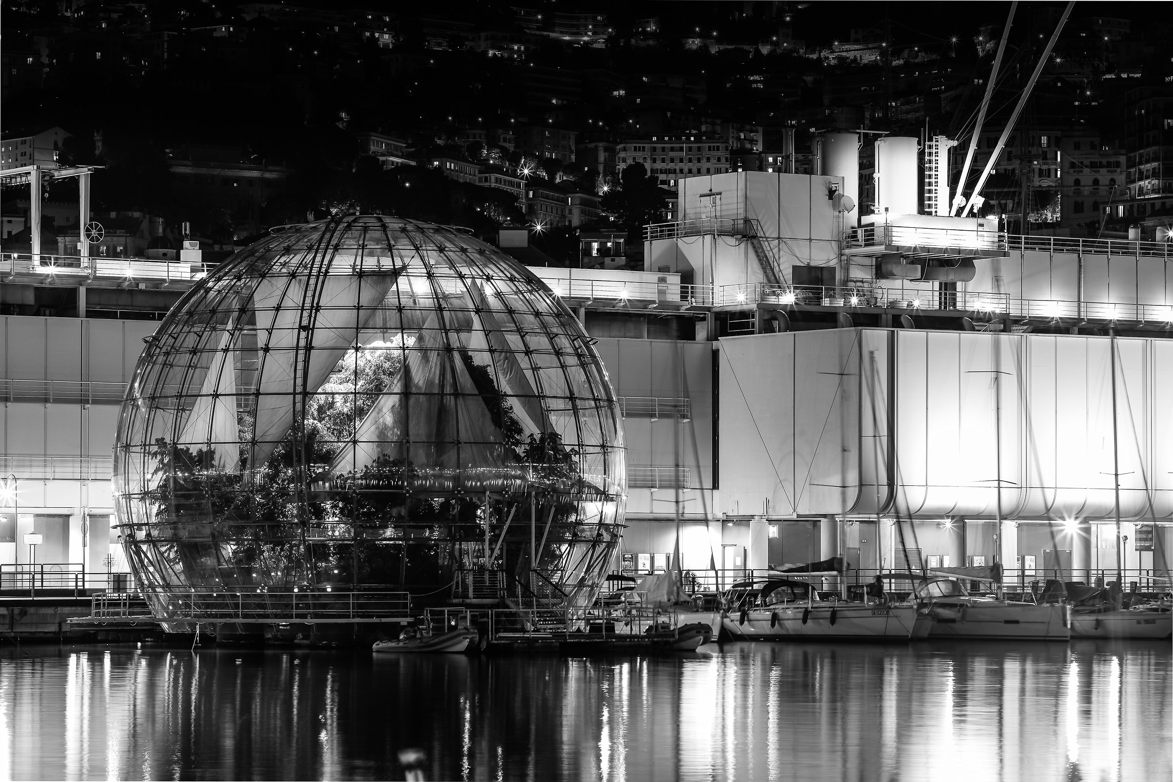 Biosphere at night