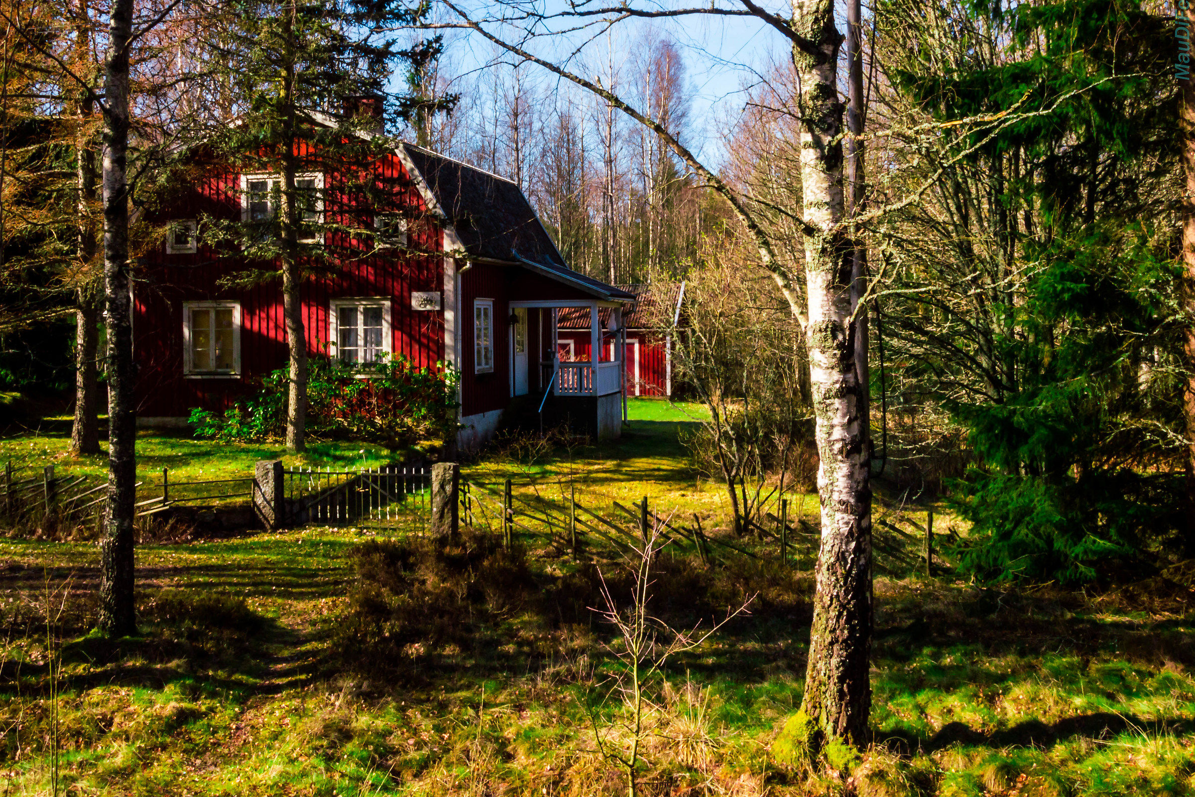 Red and Withe swedish house