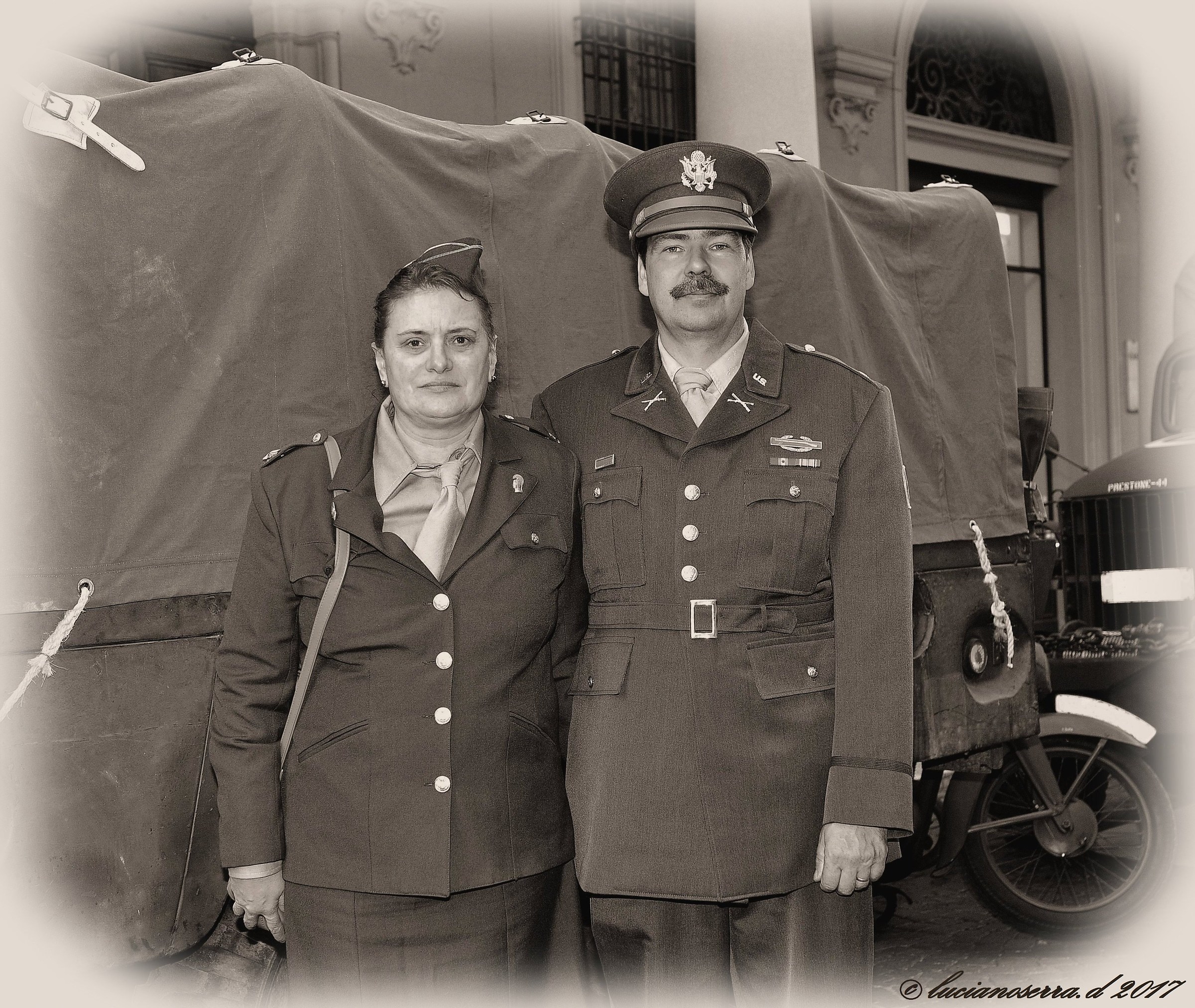 Figuranti con divise militari della II Guerra Mondiale