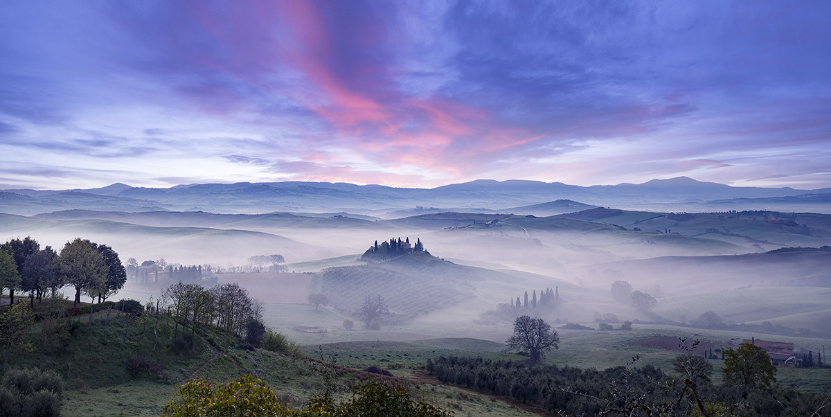 Sunrise in Val d'Orcia