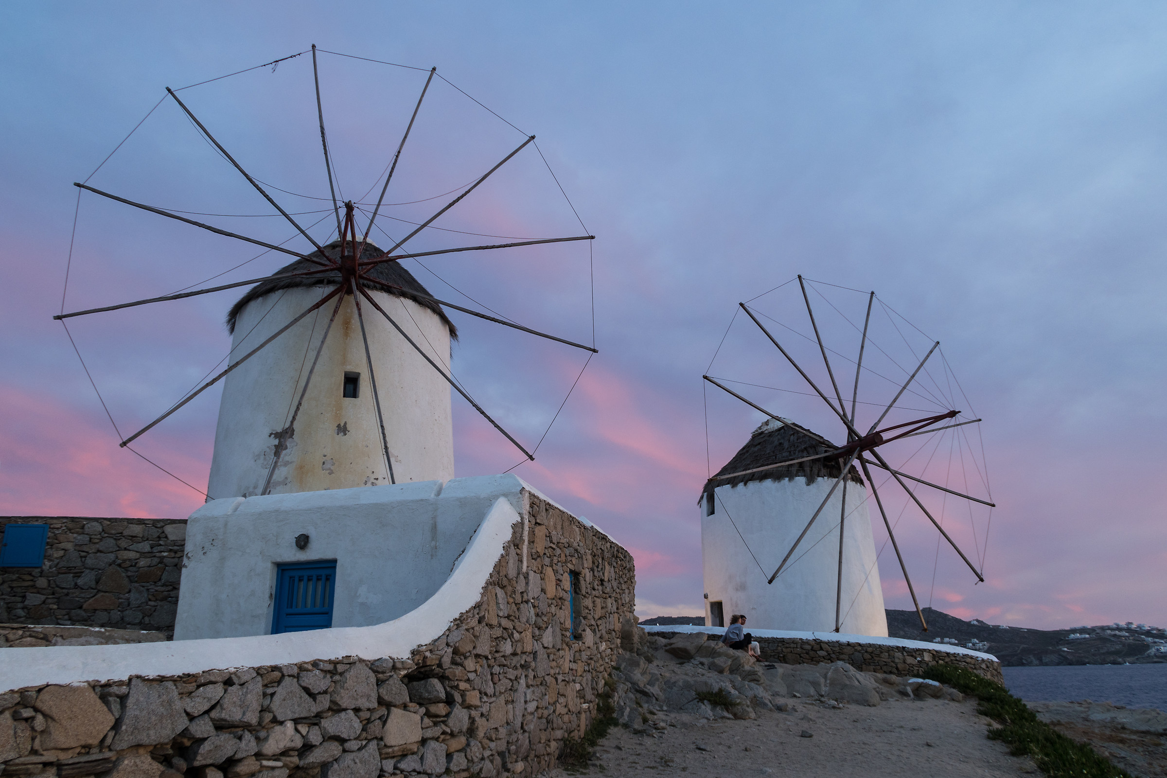 Mills at sunset - Mykonos