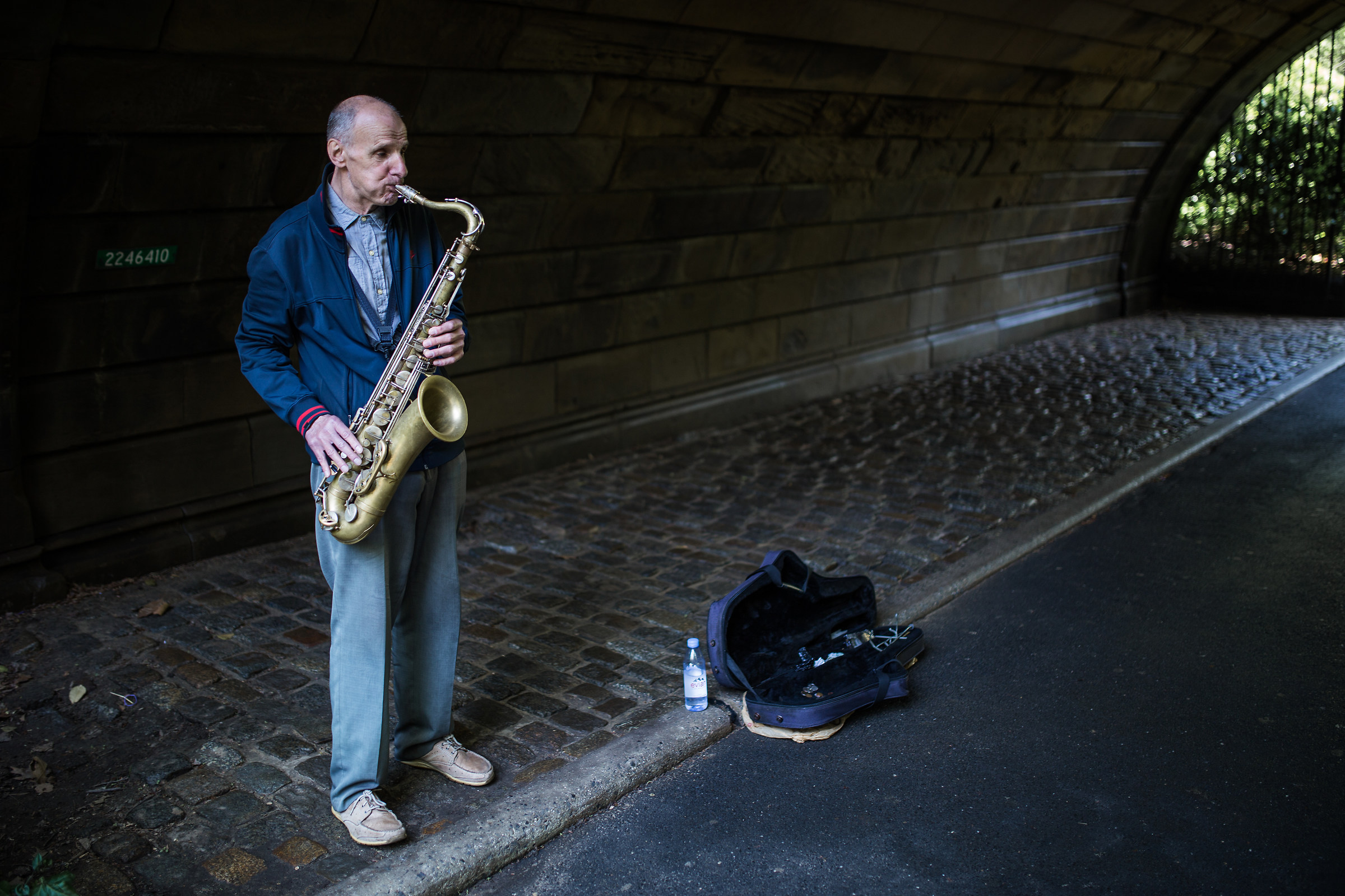 Saxophone player in Central Park