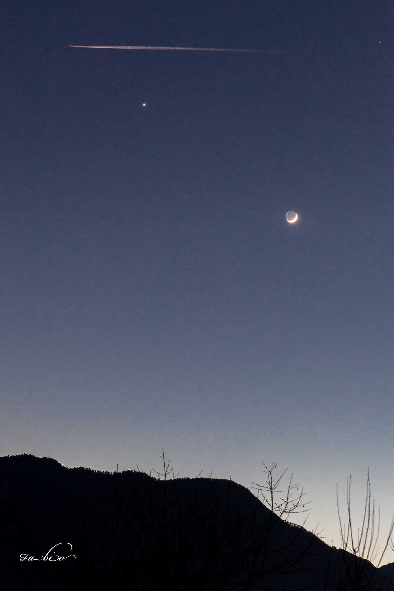 Moon in the airplane