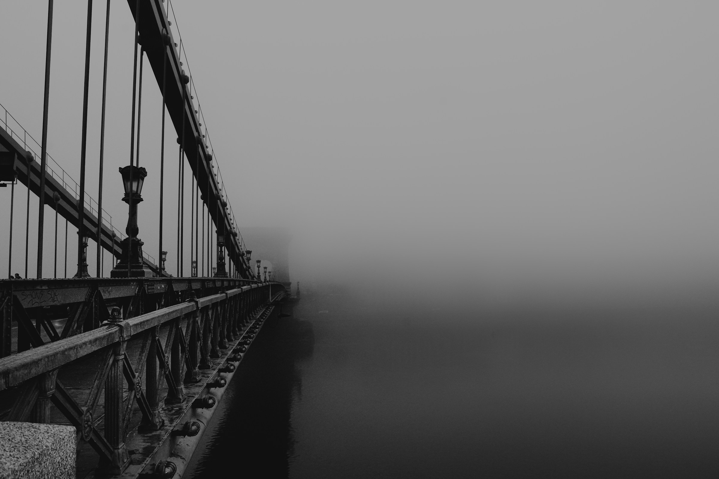 Budapest Ponte delle catene in Monocromia