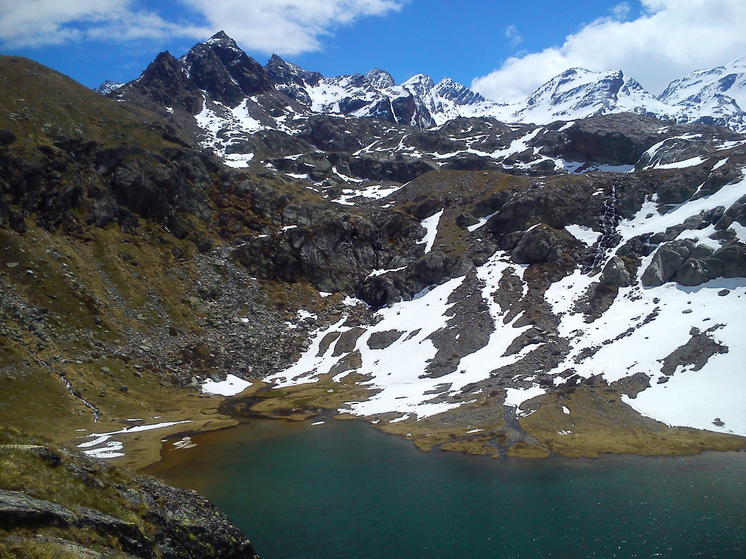 Altro lago di Bellacomba con il ghiacciaio del Rutor