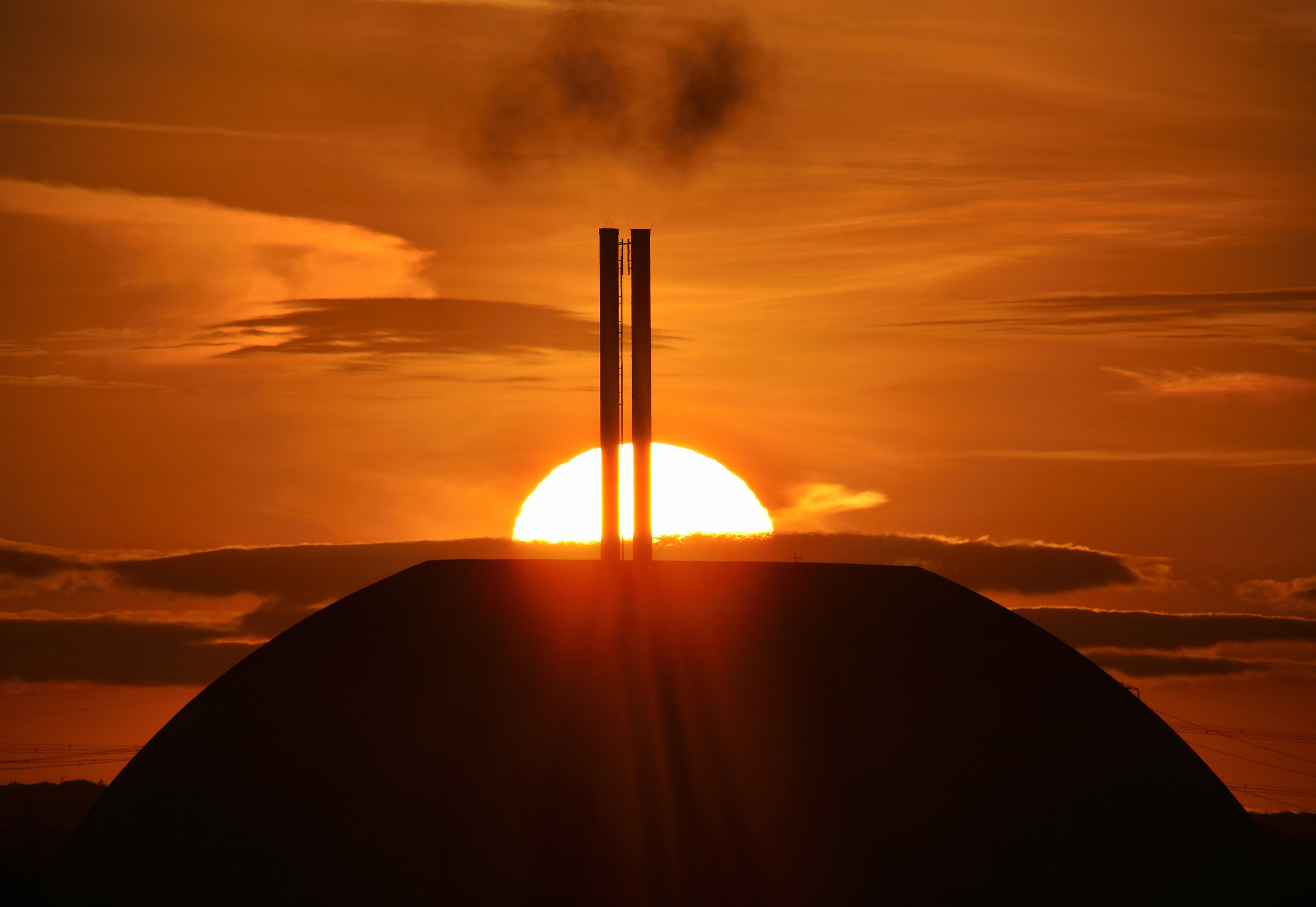 Sunset Over the Incinerator, Southampton Docks