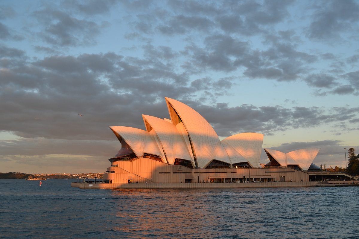 The shadow of the Sydney Harbour Bridge