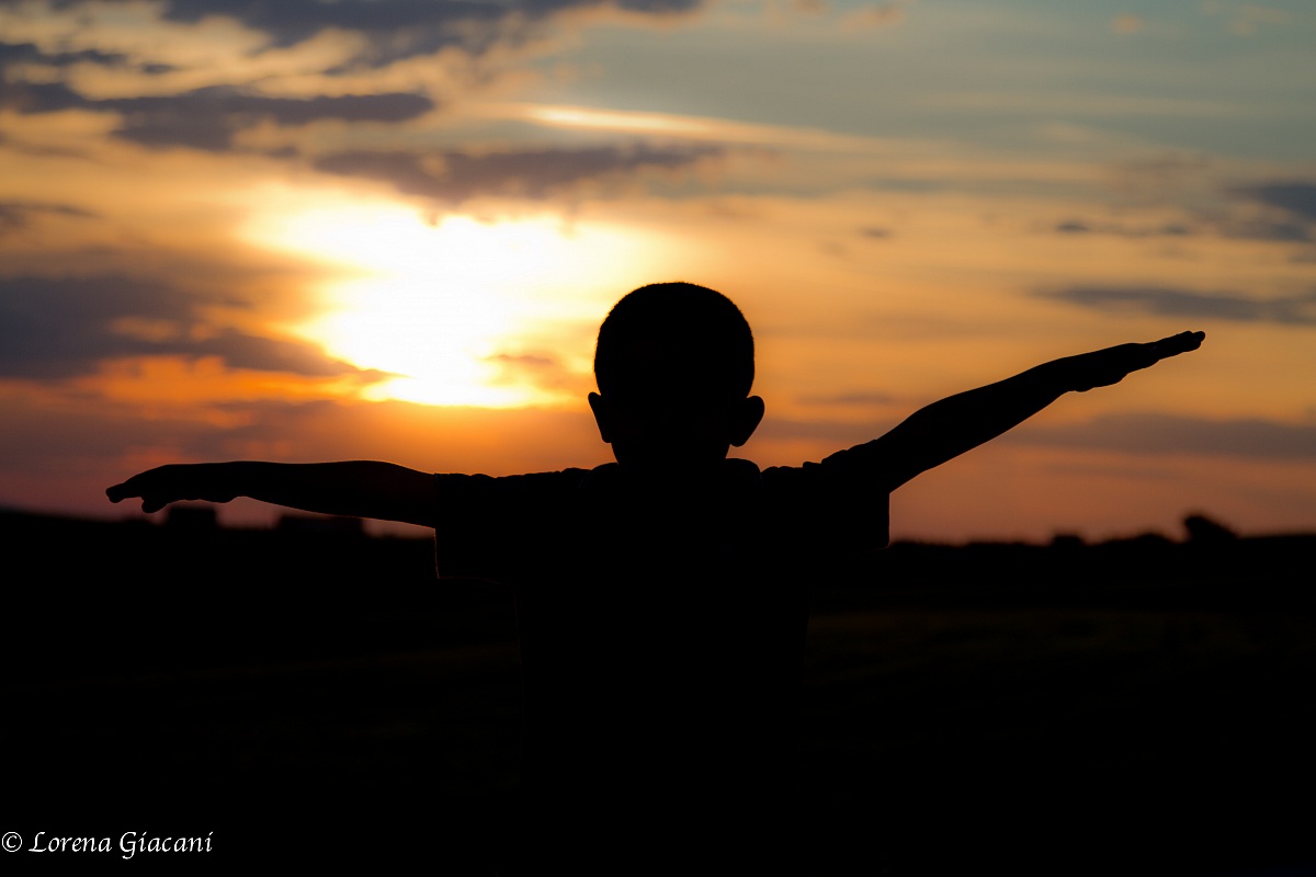 L'aeroplanino al tramonto