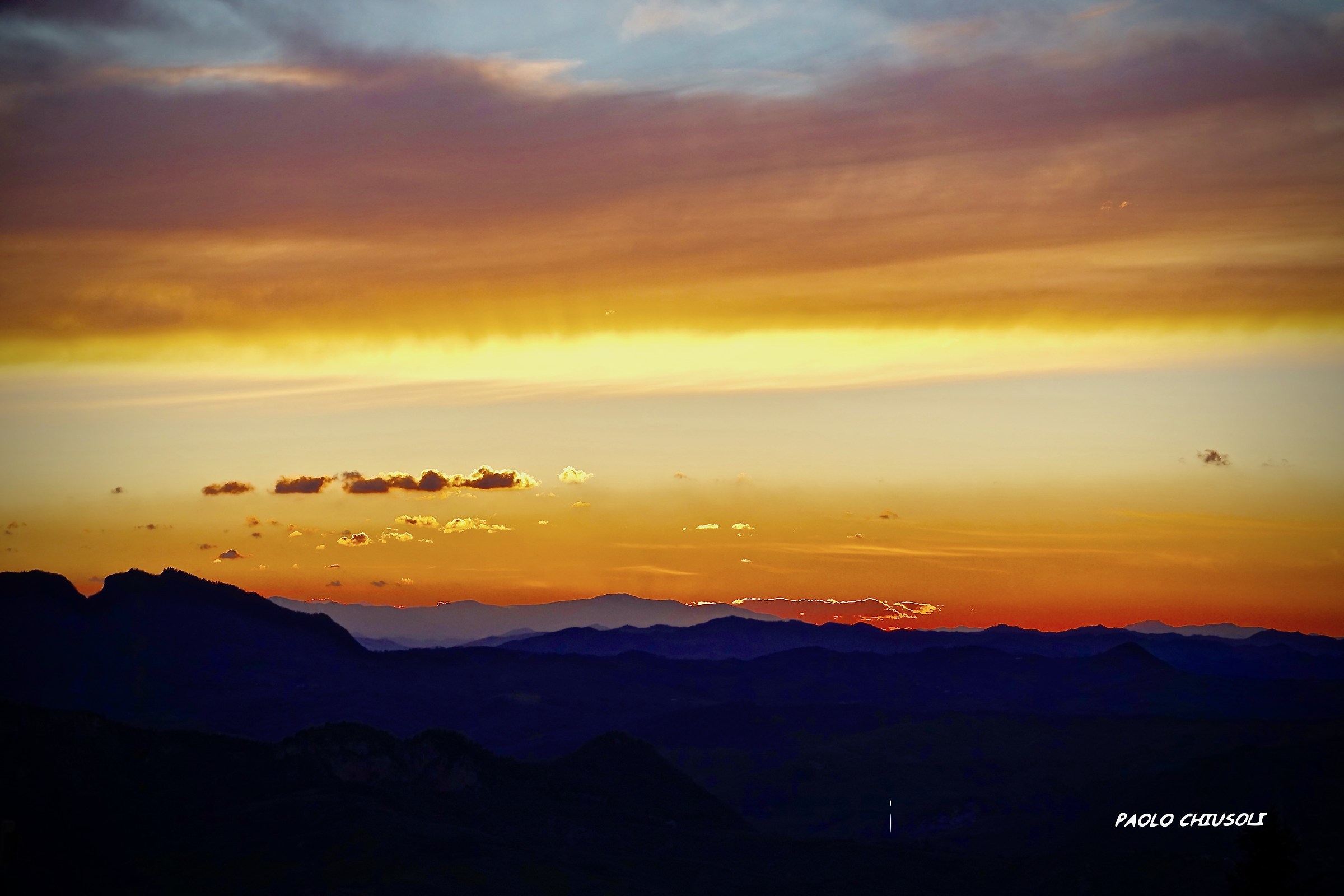 Sunset seen from San Marino