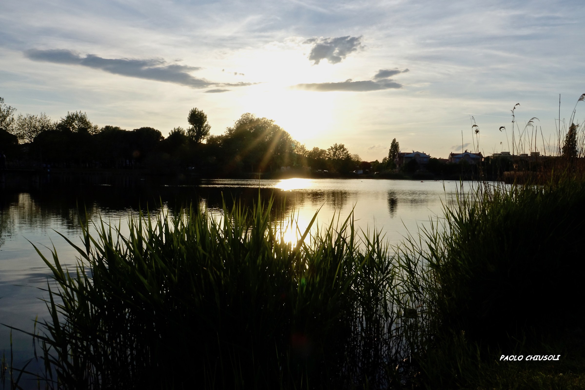 Sunset over Lake Gelso Bellaria-Igea Marina