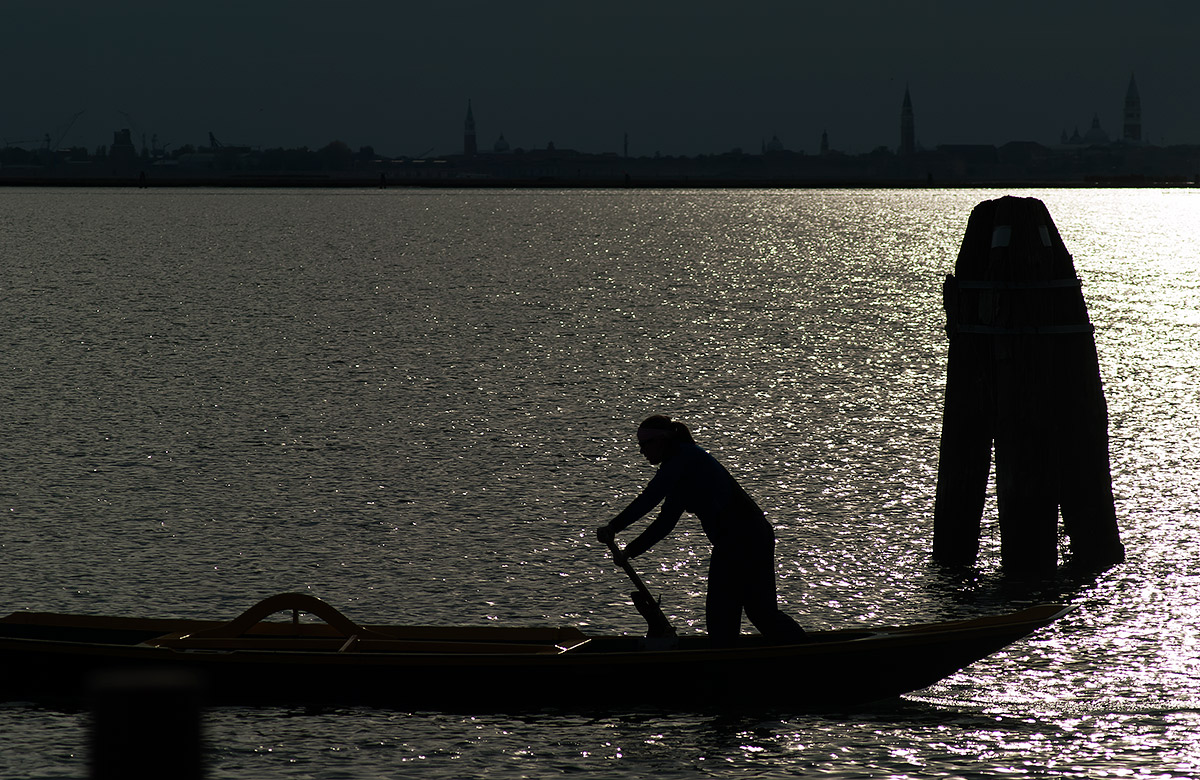 Aspettando il tramonto in laguna