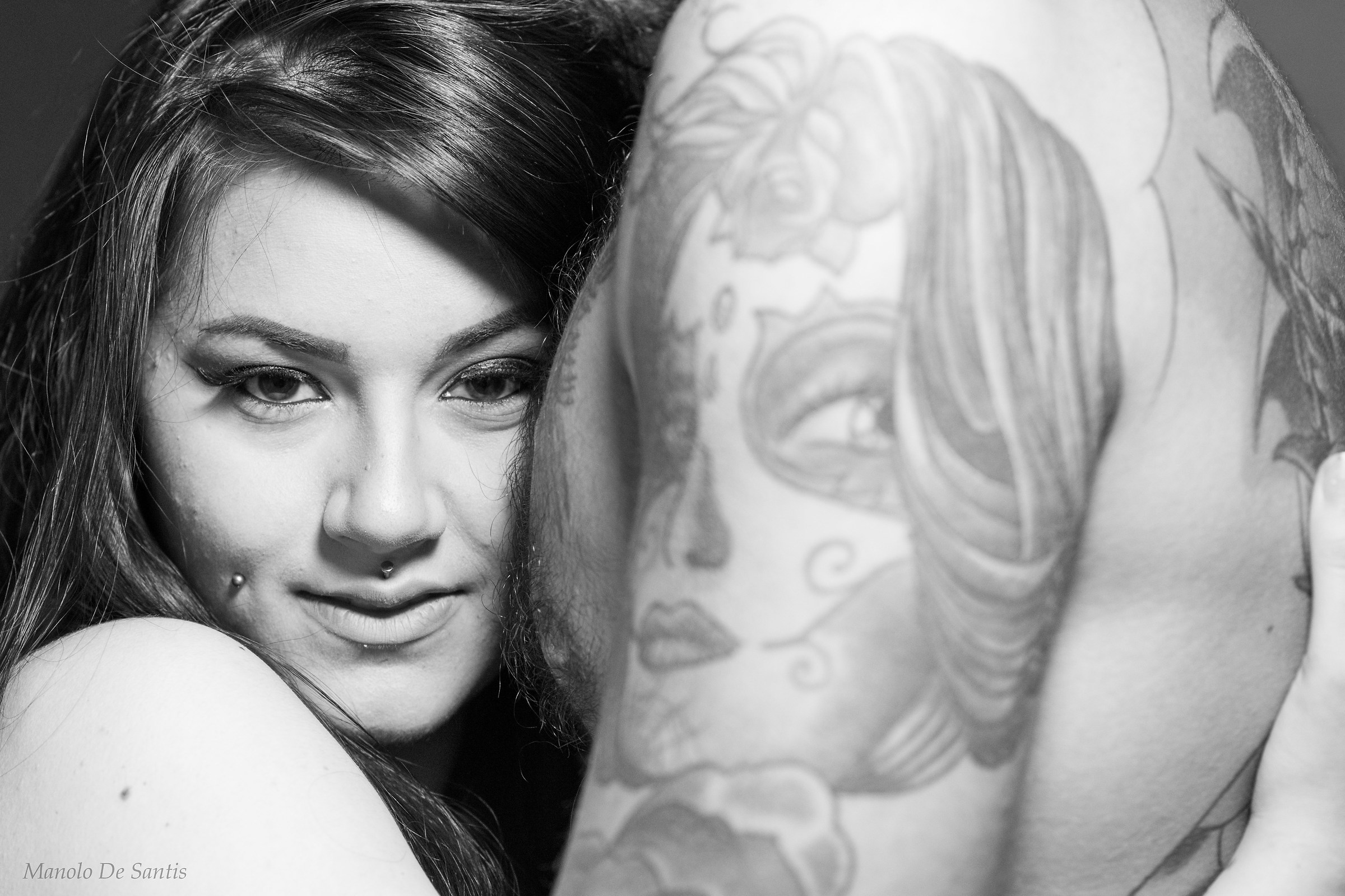 Christian and Crystal, in the studio