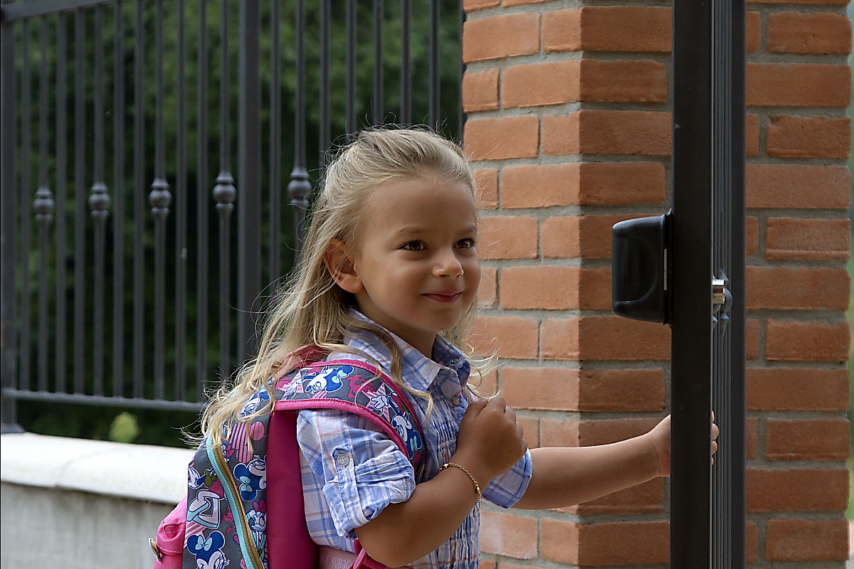 Matilde al primo giorno di scuola