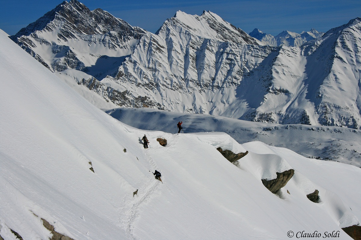 Discesa del Monte Bianco versante italiano