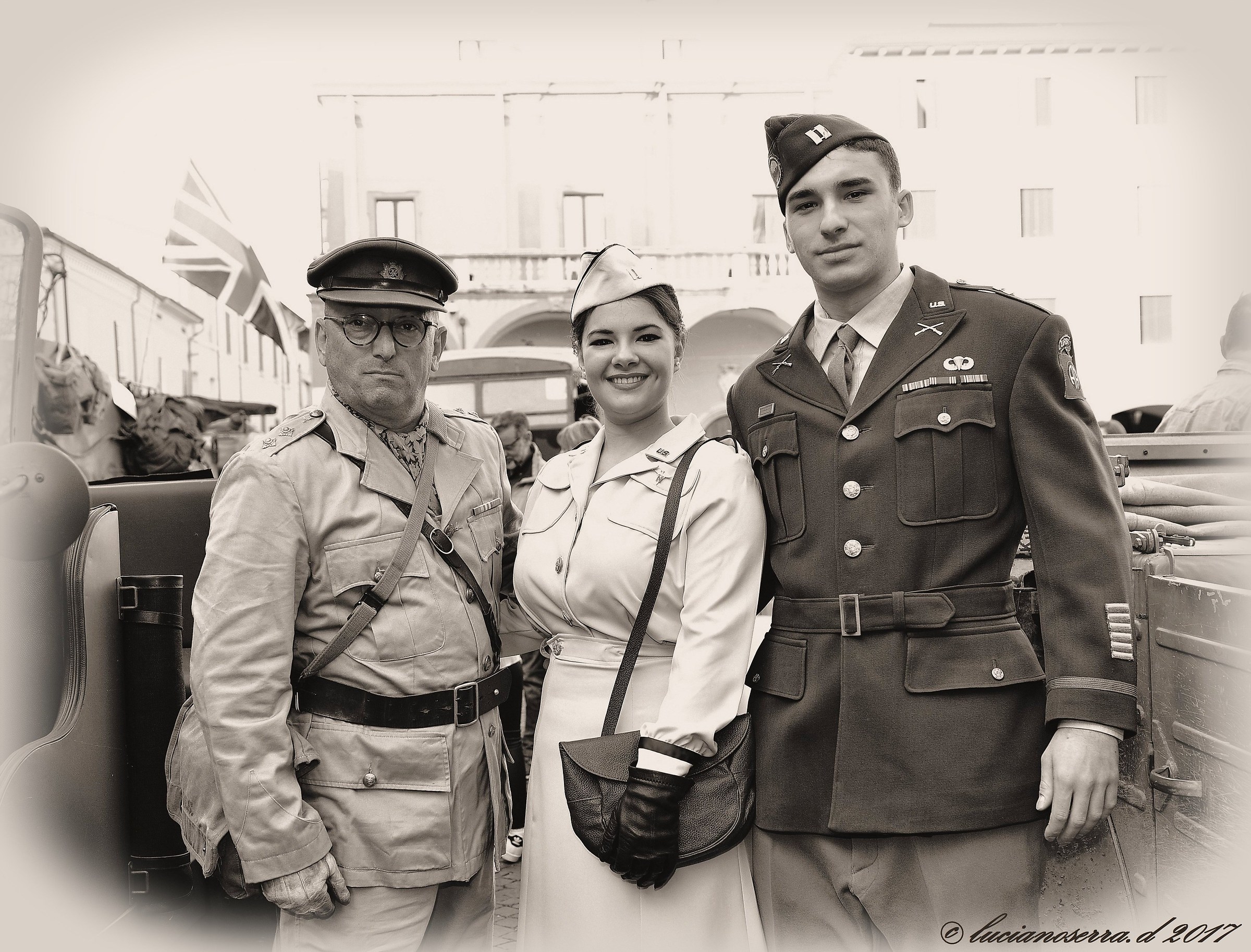 Figuranti con divise militari della II Guerra Mondiale