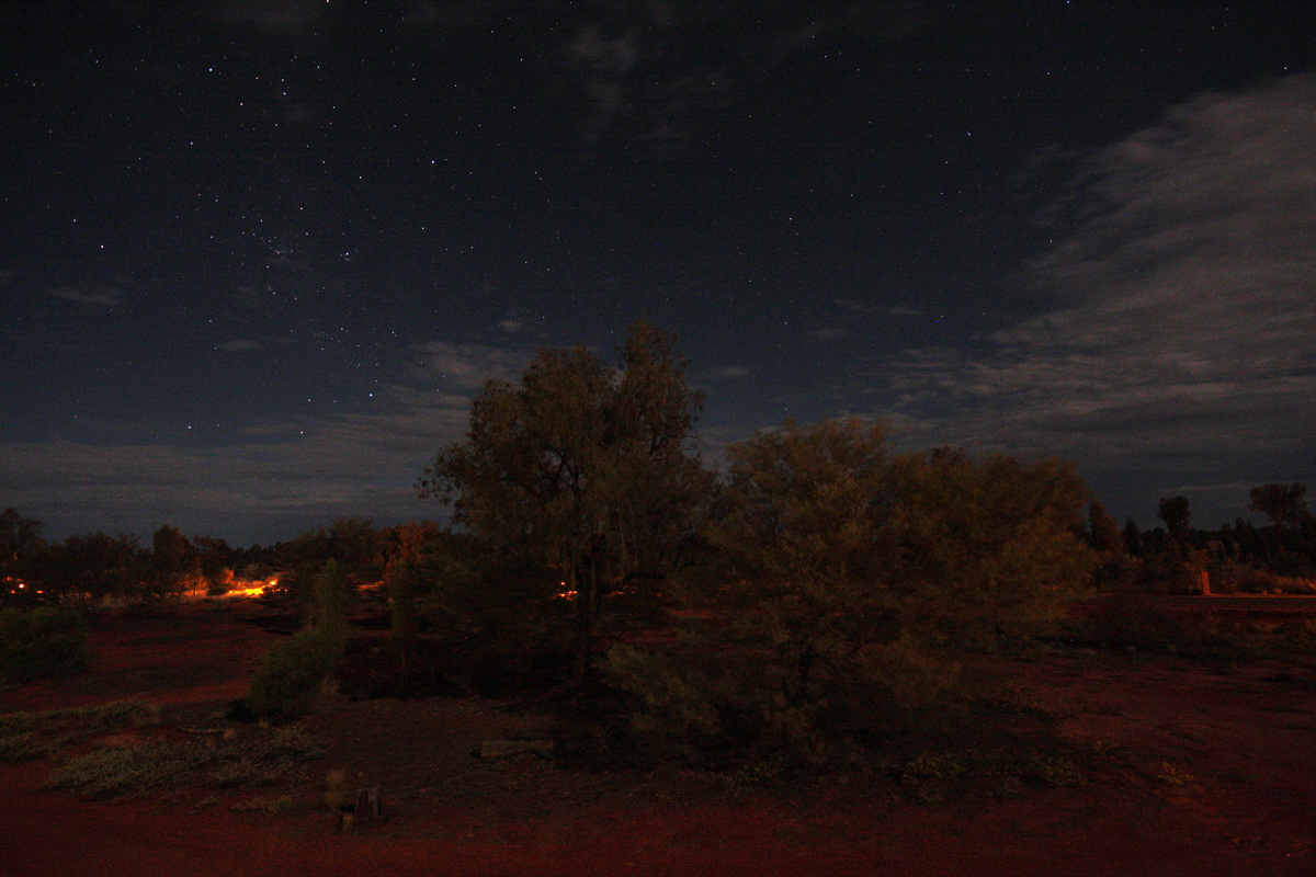 Desert Ayers Rock by night