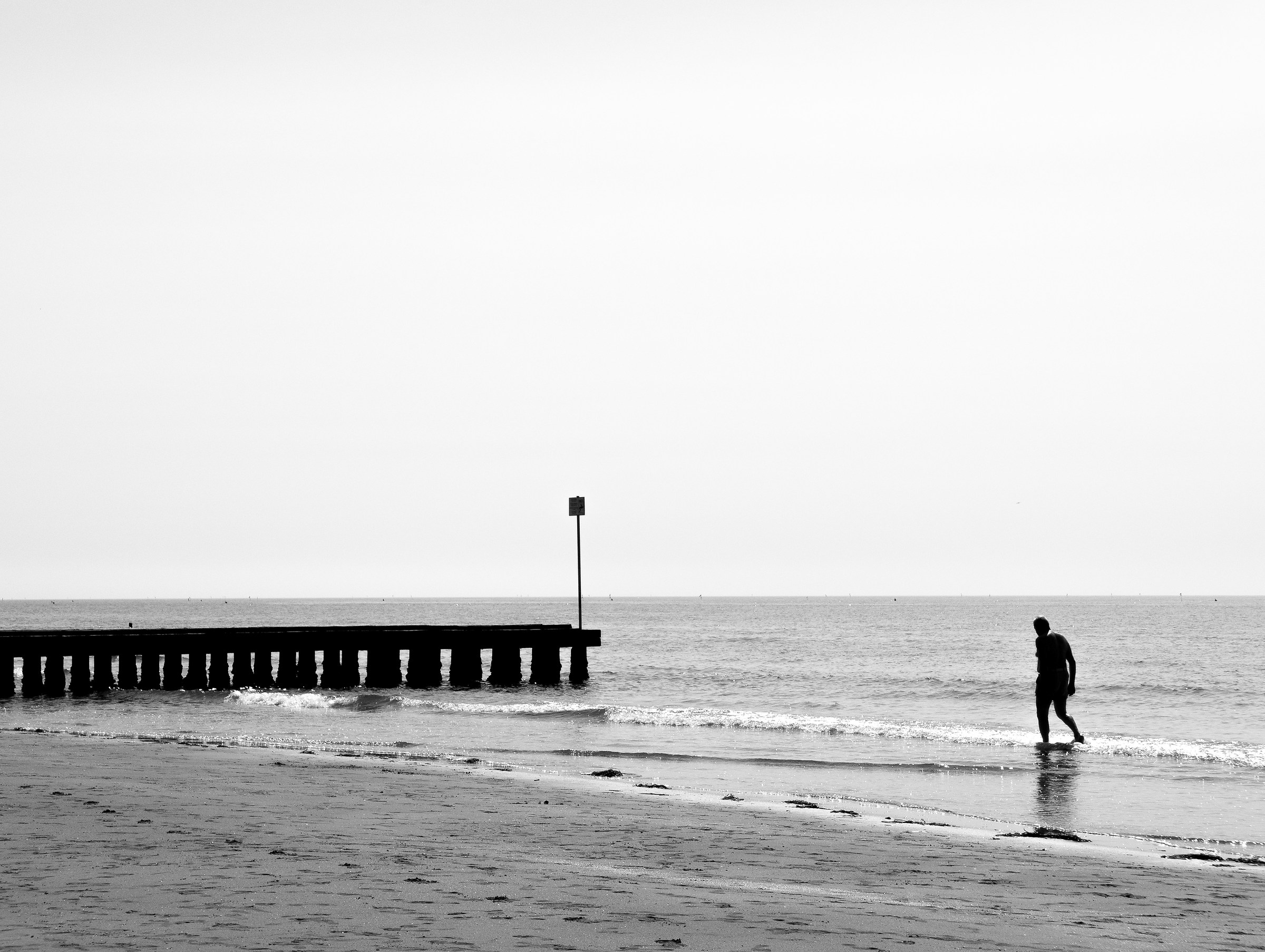 Walking on the beach