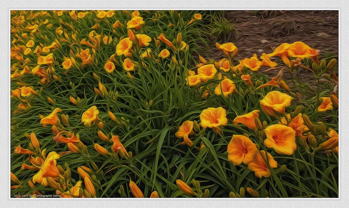 Flowers in the painting