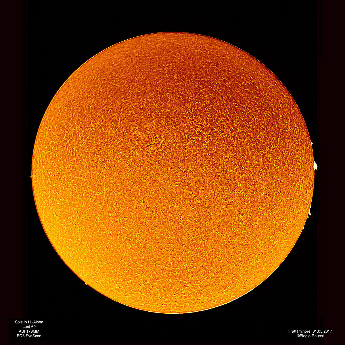 Sun in H-Alpha on May 31, 2017