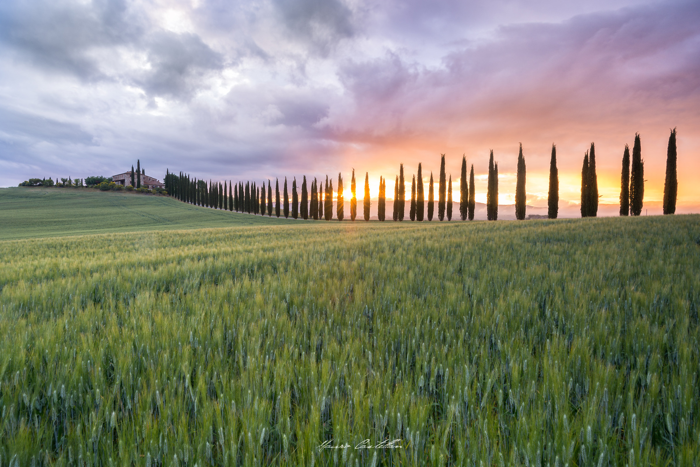 Sunrise at the Agriturismo Poggio Covili