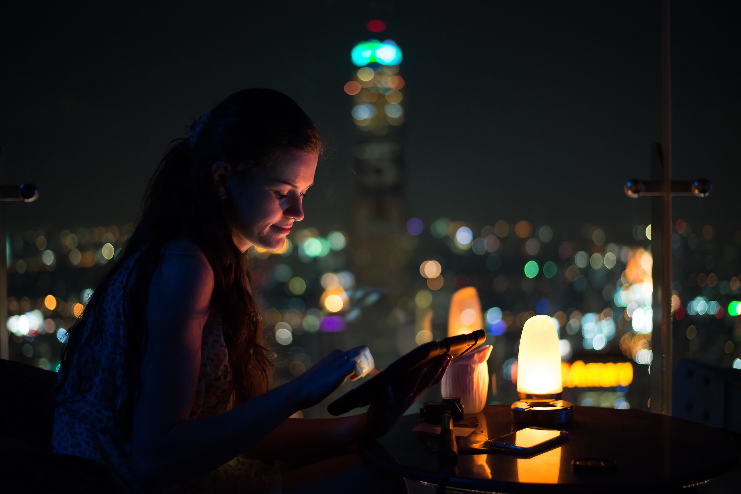 Lights at the skybar
