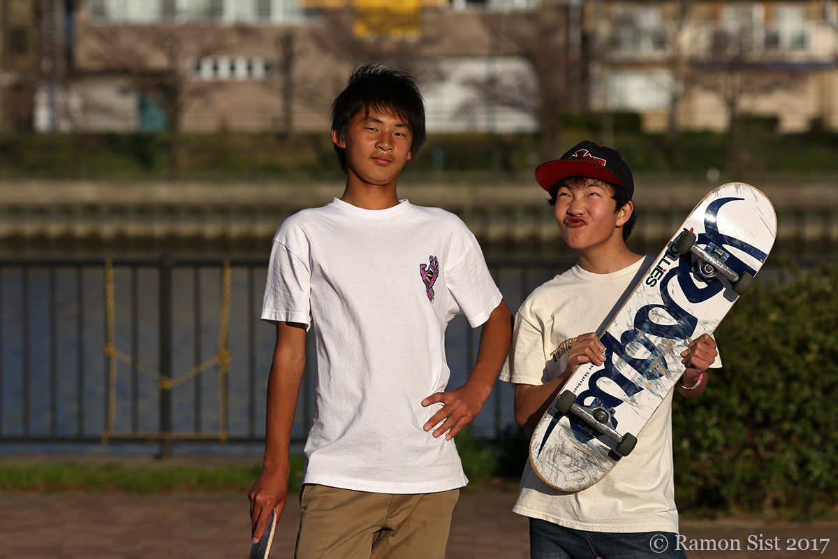 Japan, Osaka - Skaters