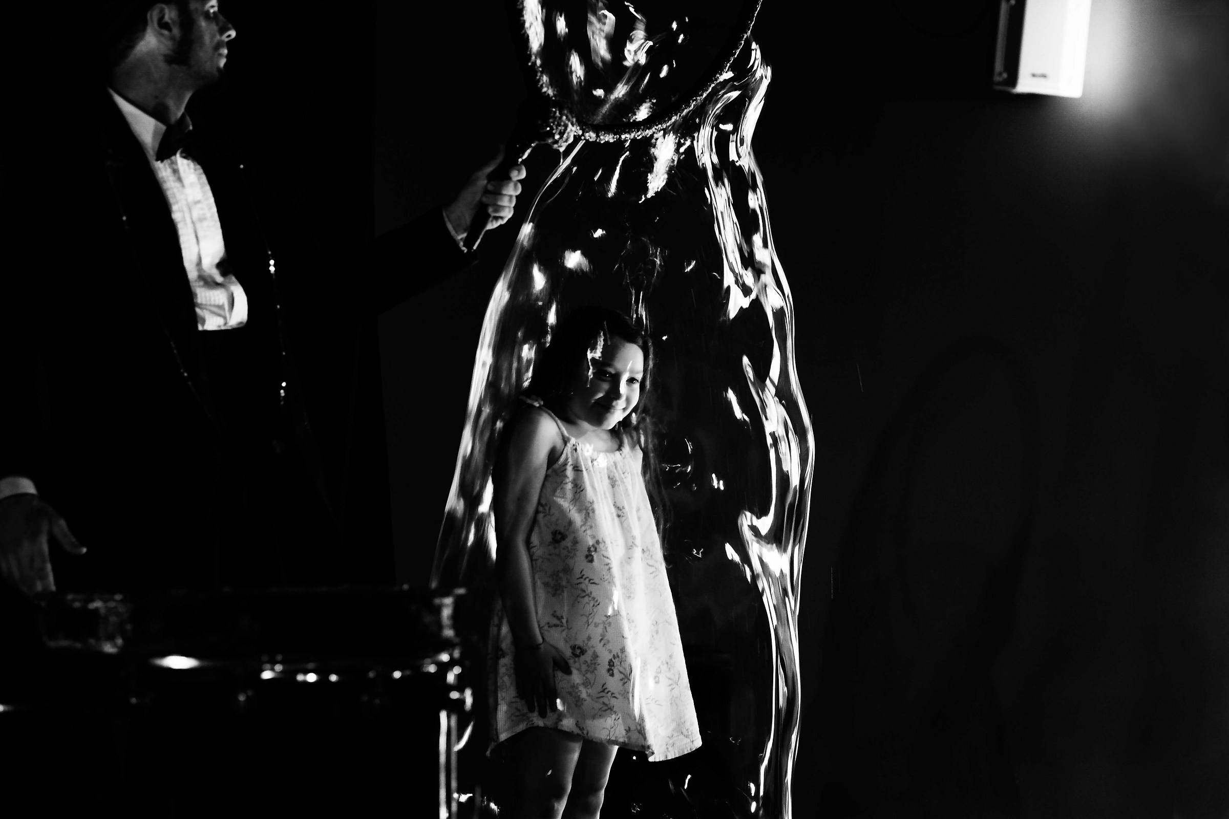 In the giant bubble.