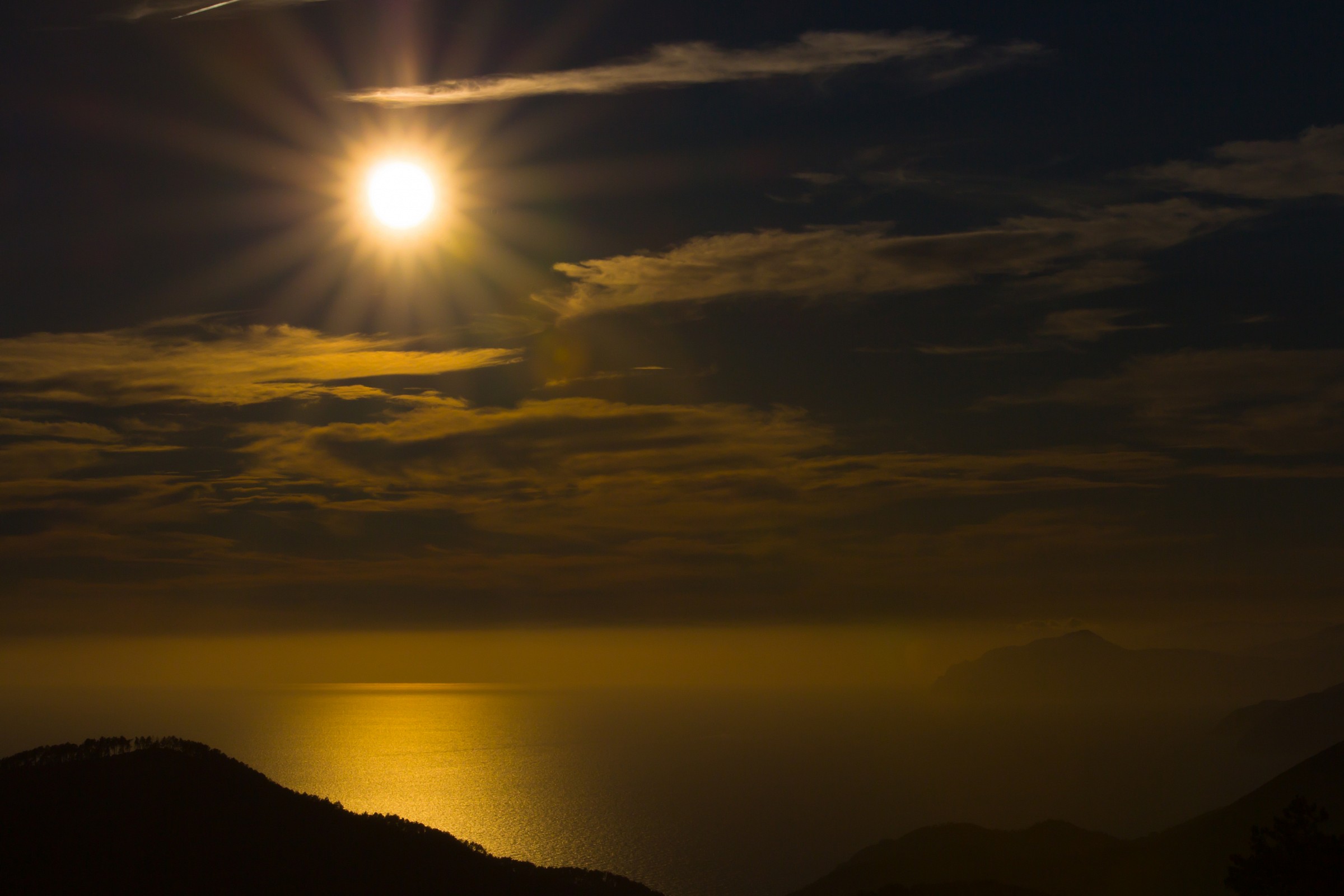 Sunset over the 5 Terre