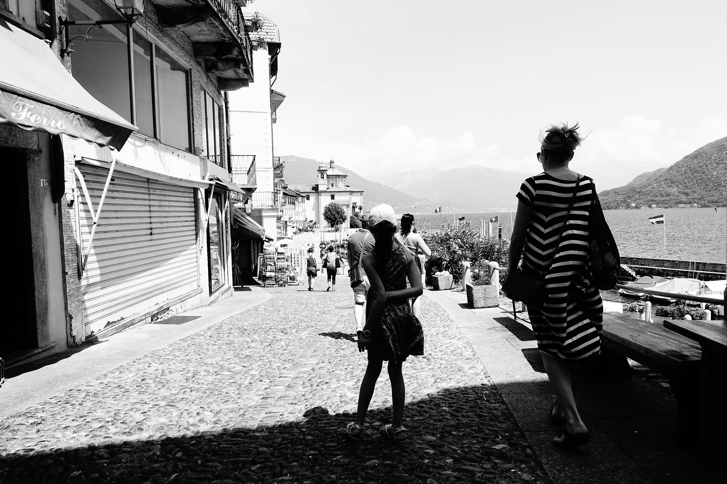 Two steps to the lake