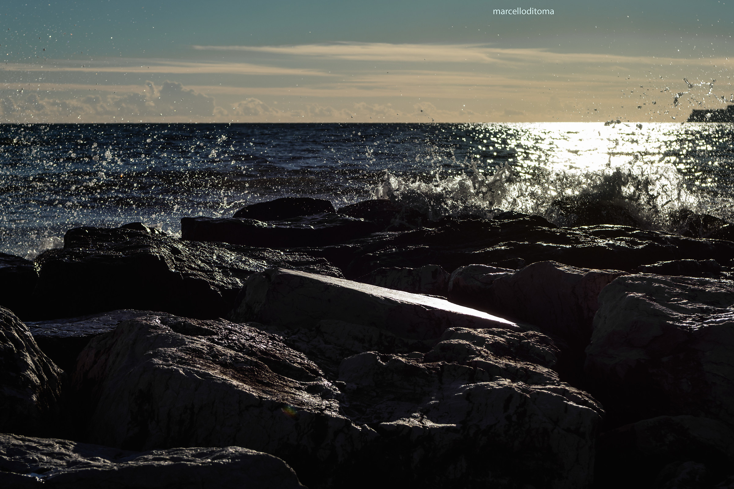 Splash in controluce