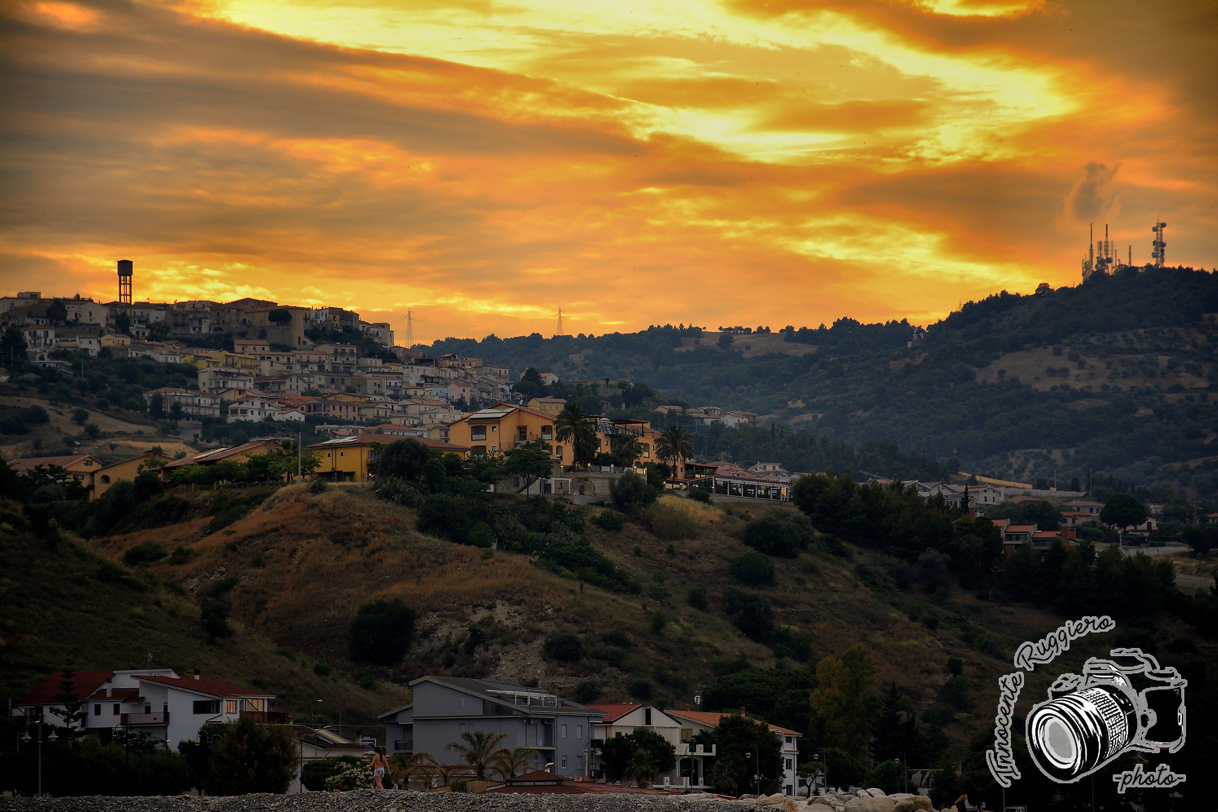 Sunset on the coast of Roseto Capo Spulico