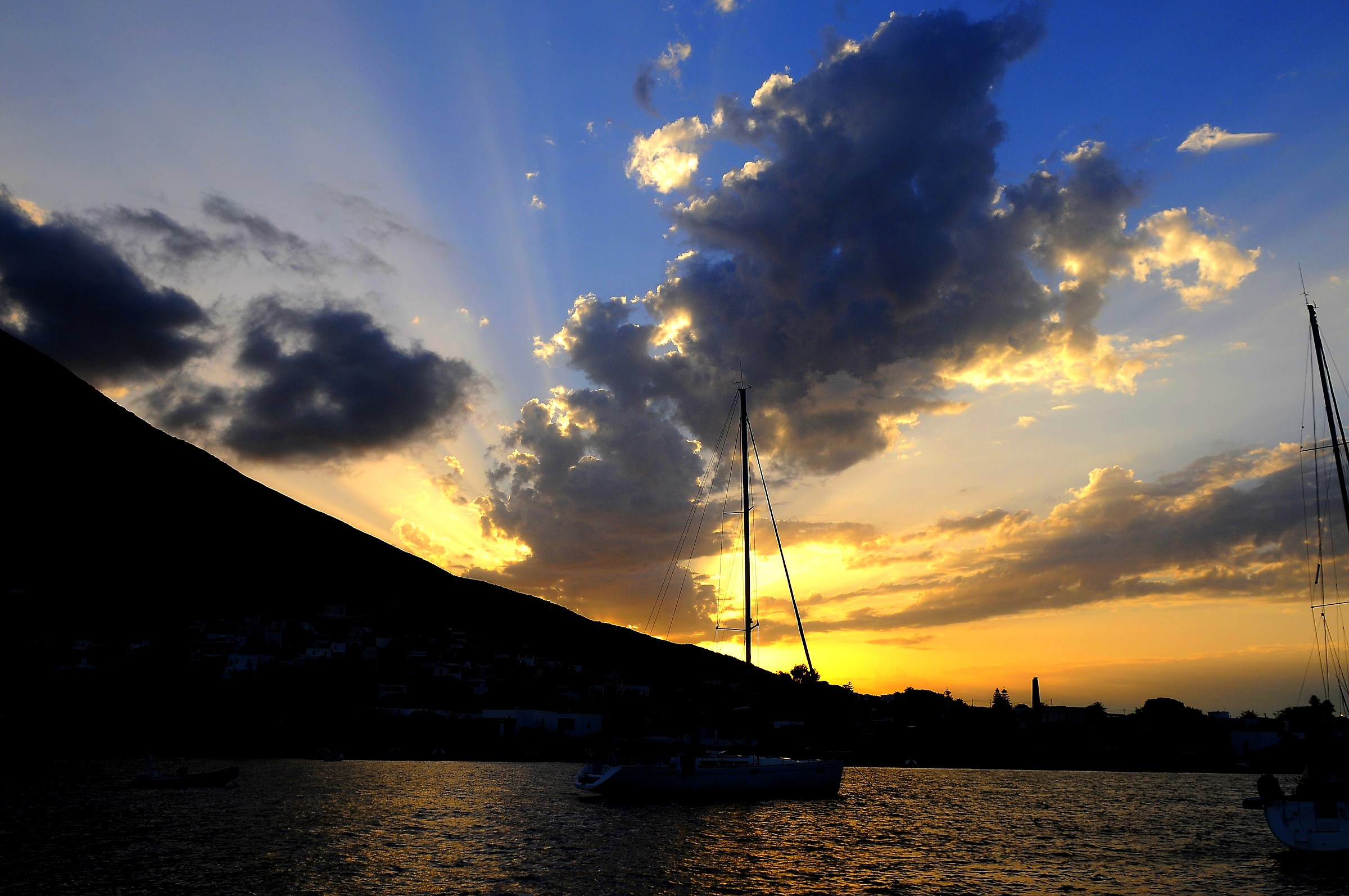 Stromboli at sunset