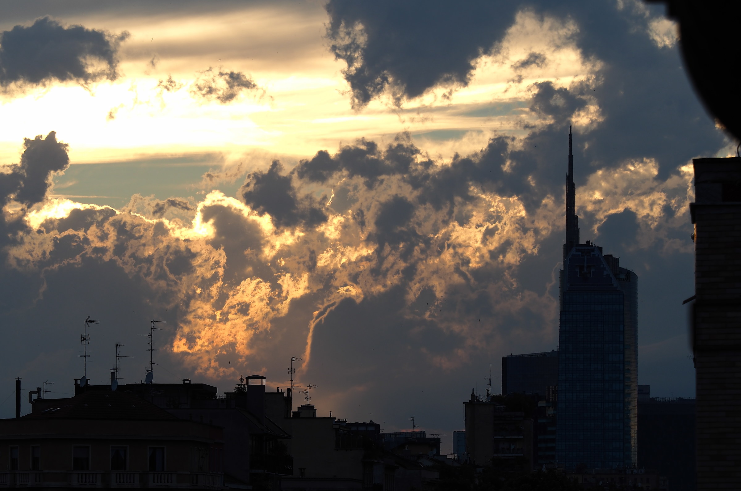 Looking at the sky in Milan