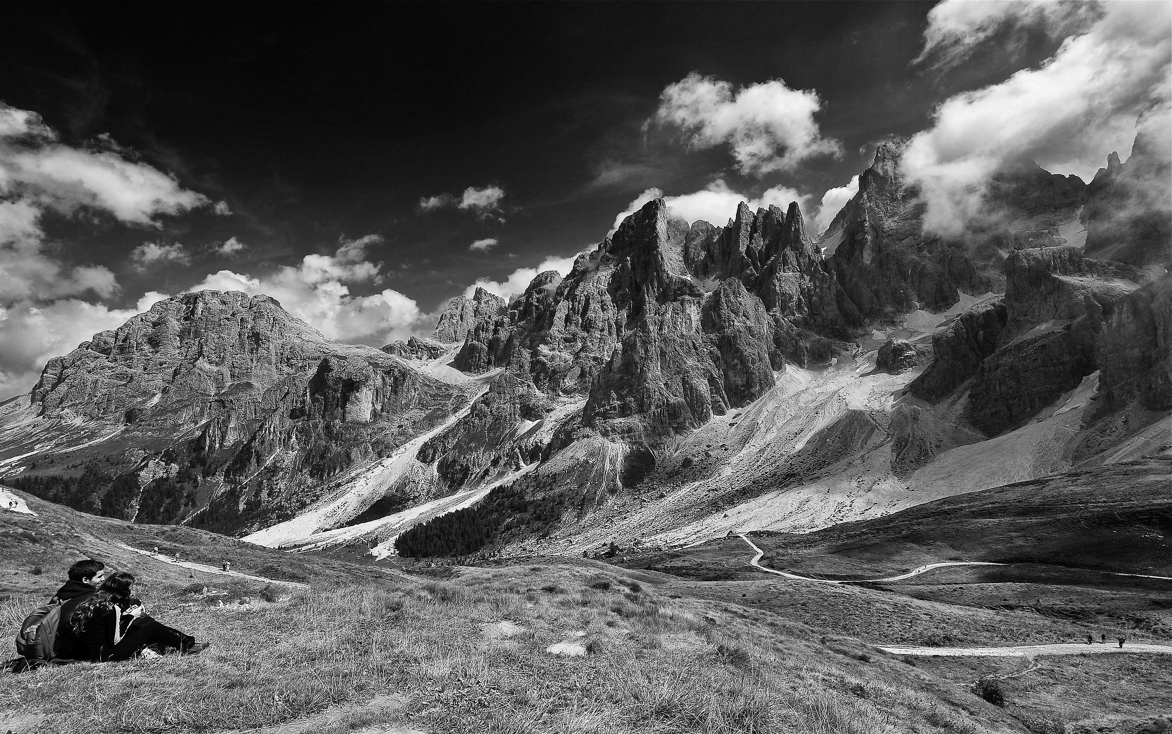 Dolomiti: le Pale di S.Martino dalla baita Segantini