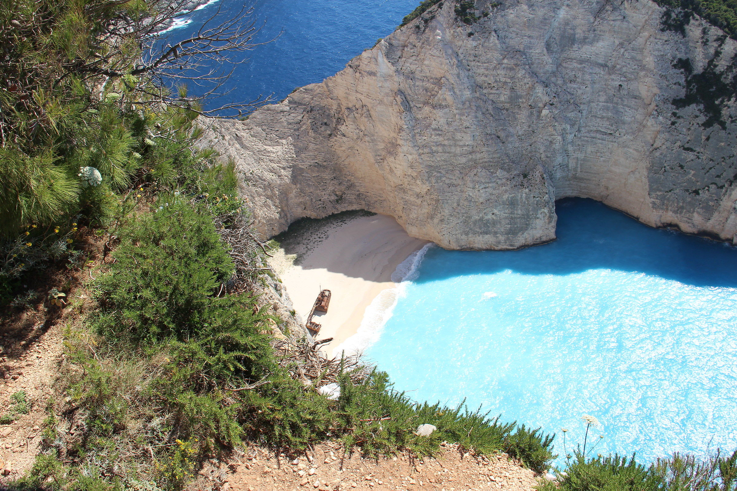 Zante beach of the wreck