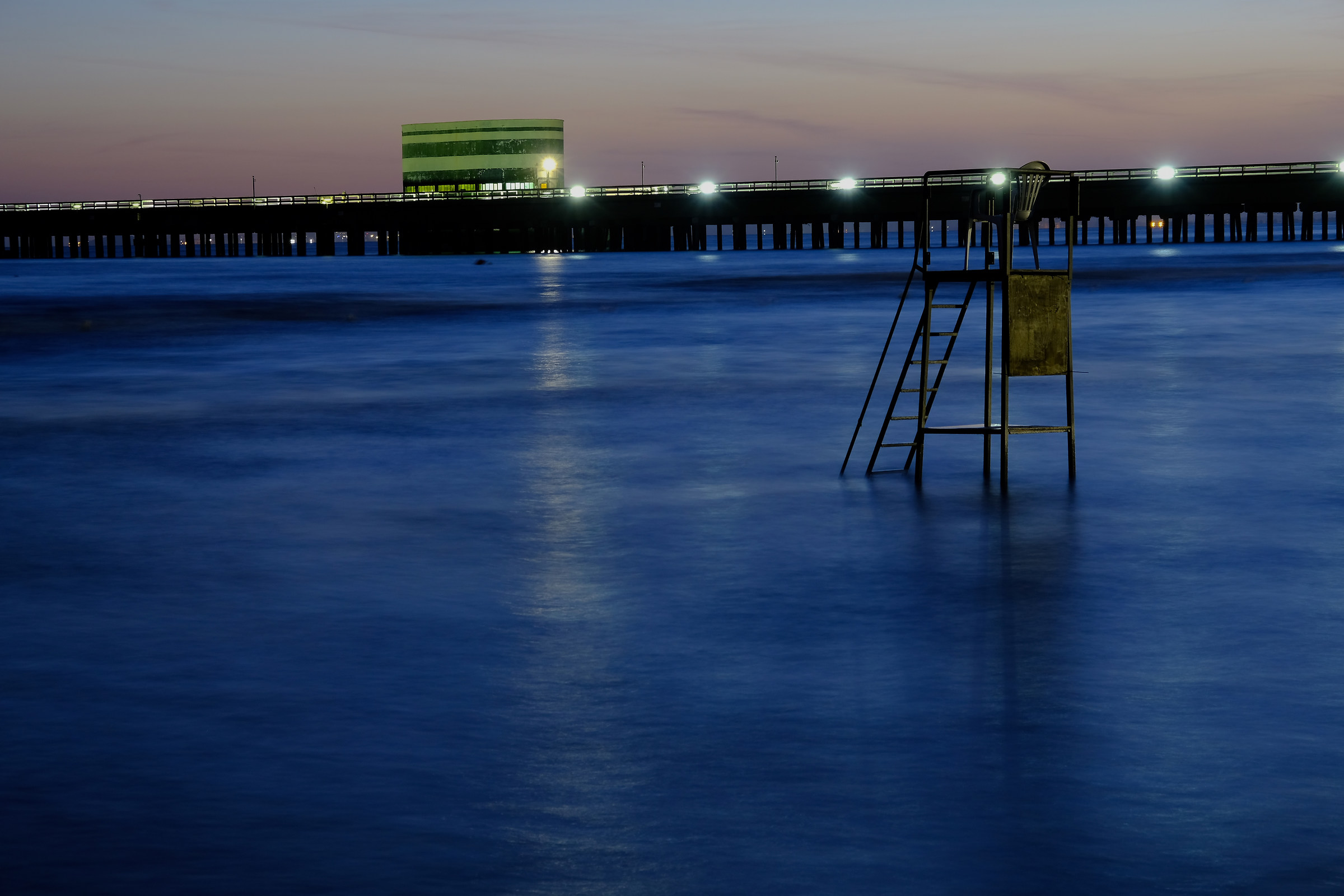 The lifeguard's position ... in the evening