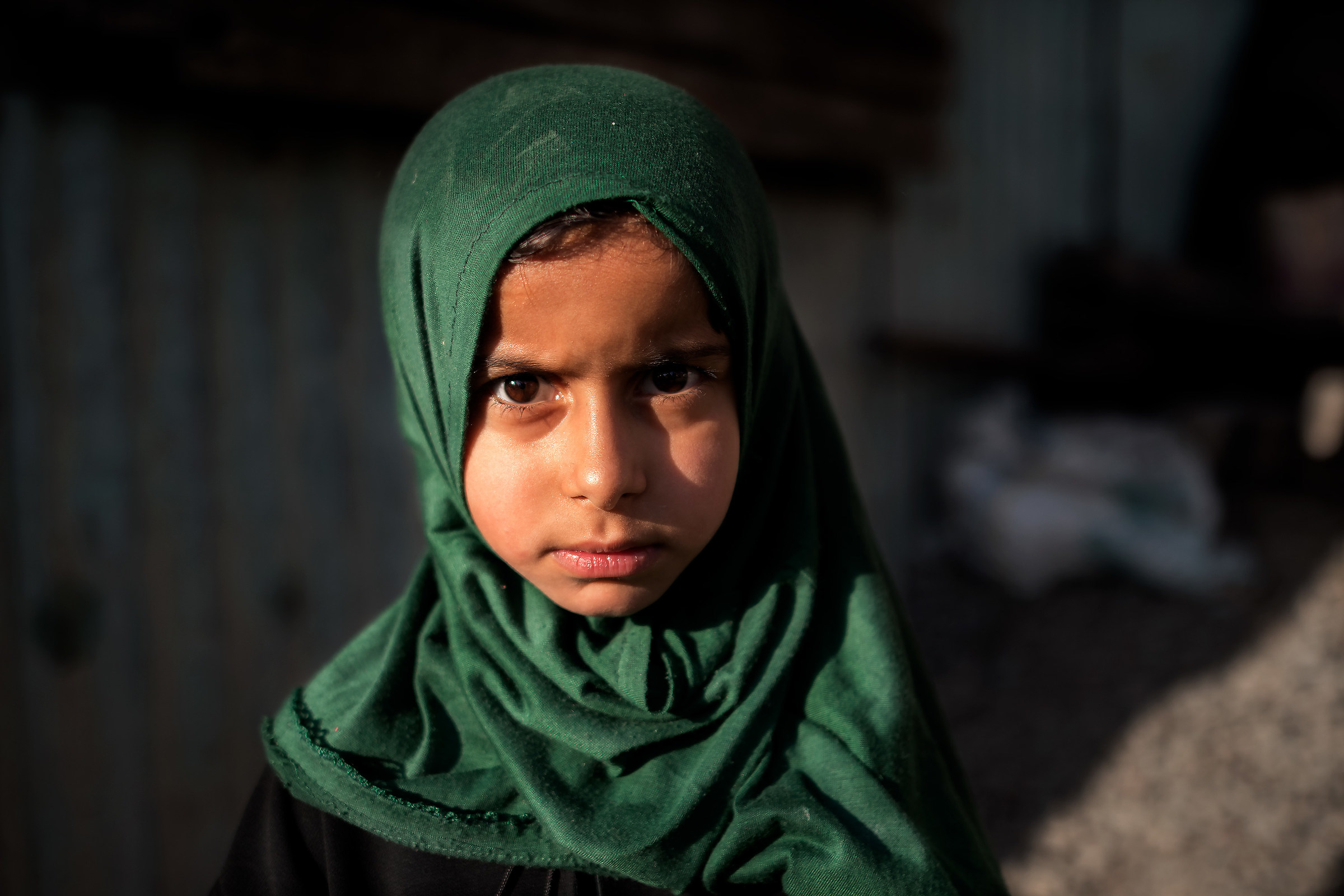 Girl on lake in Srinagar
