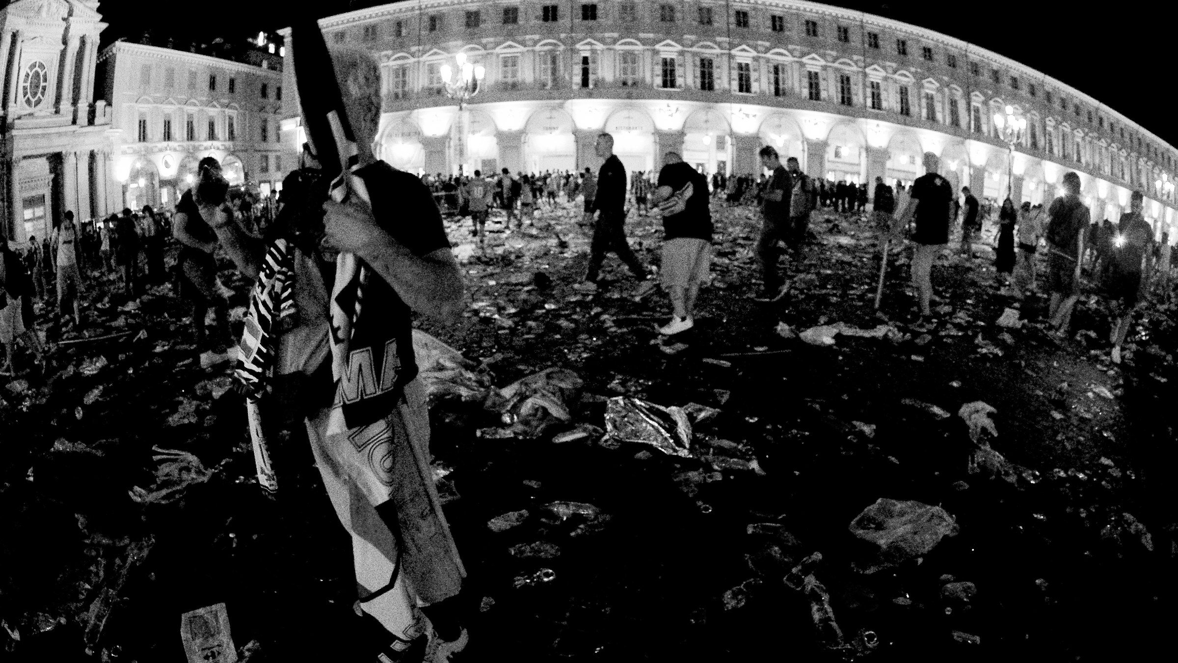 Piazza San Carlo - dopo juve-real