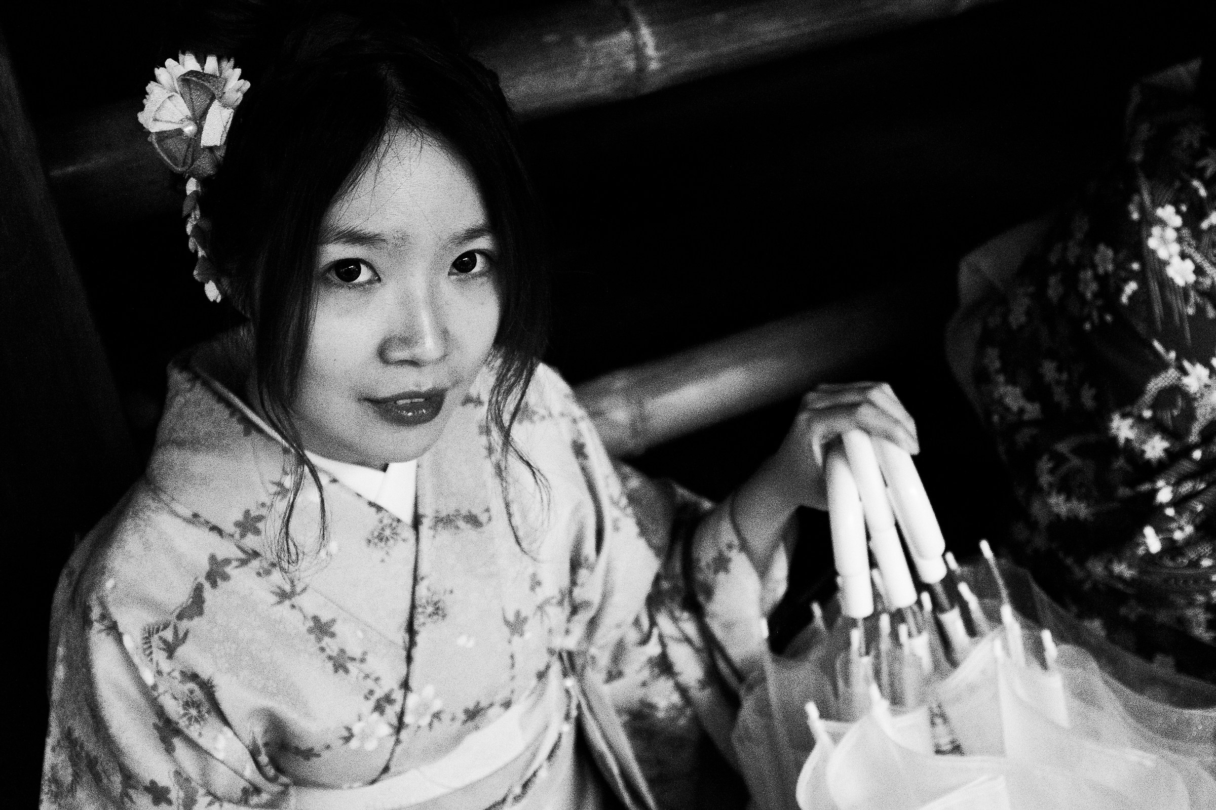 Kyoto: A smile on the street in the evening