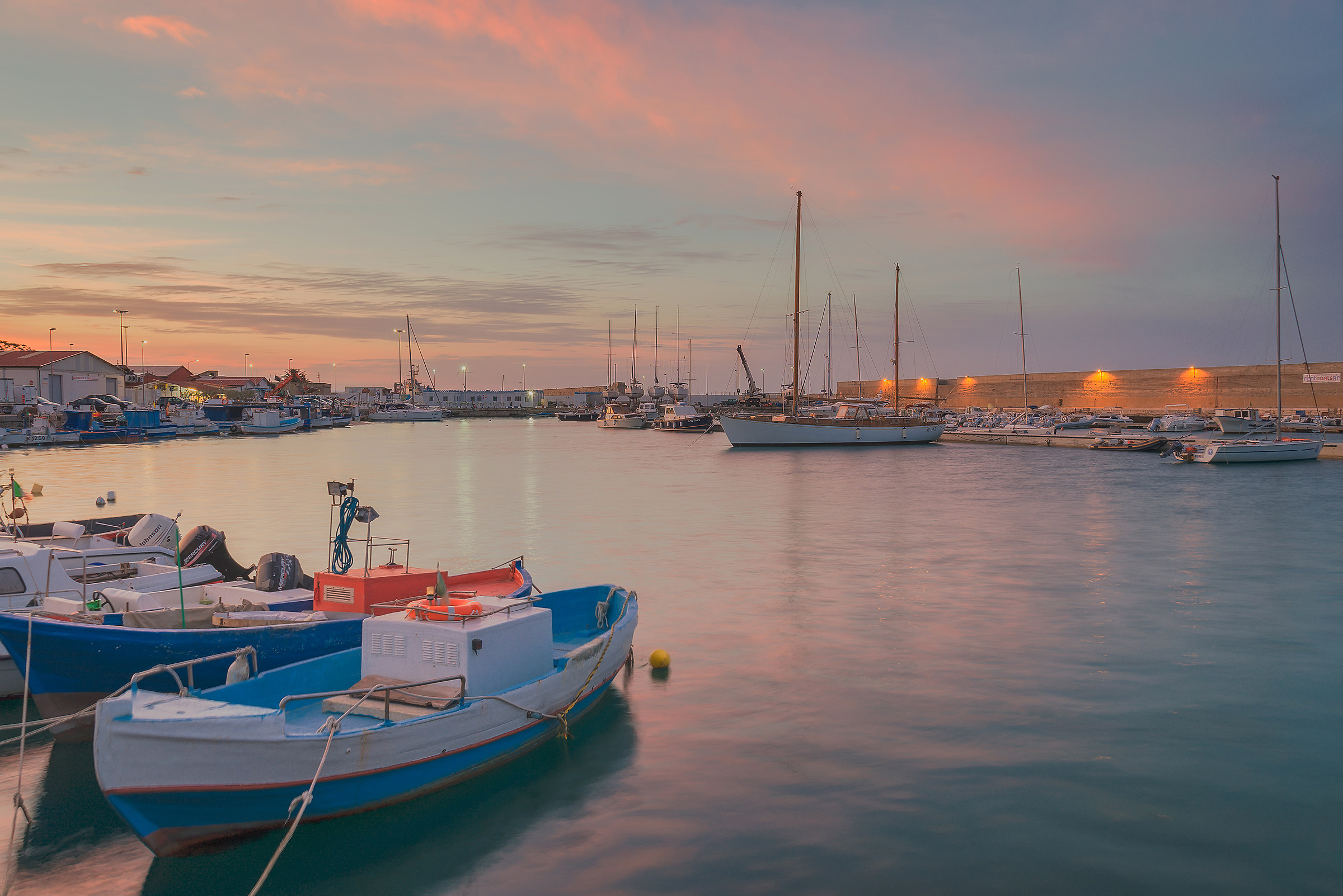 Sunset in the harbor!