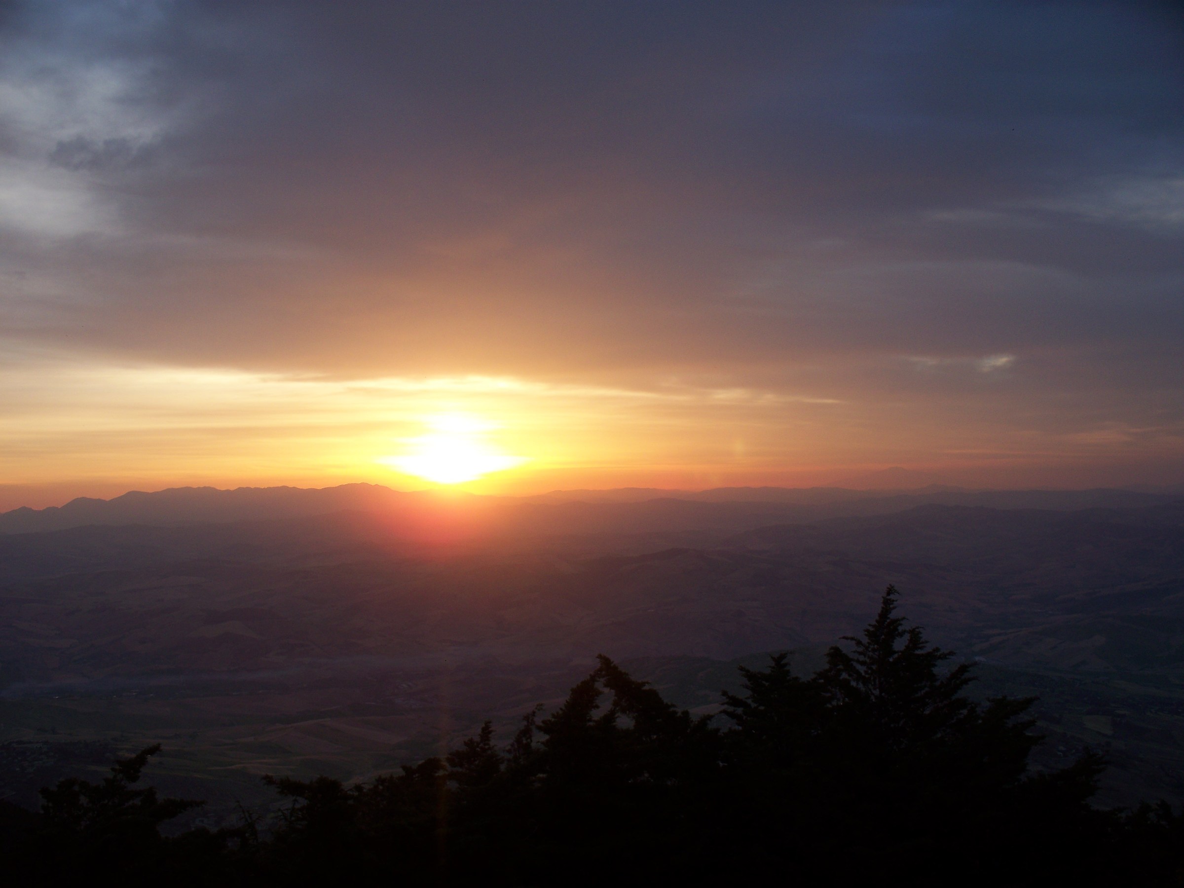 The rising of the sun