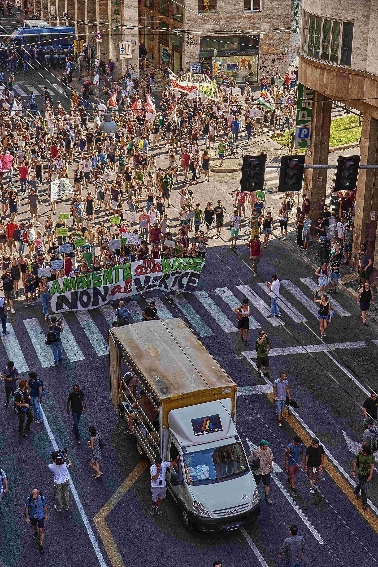 Protesters on Sunday