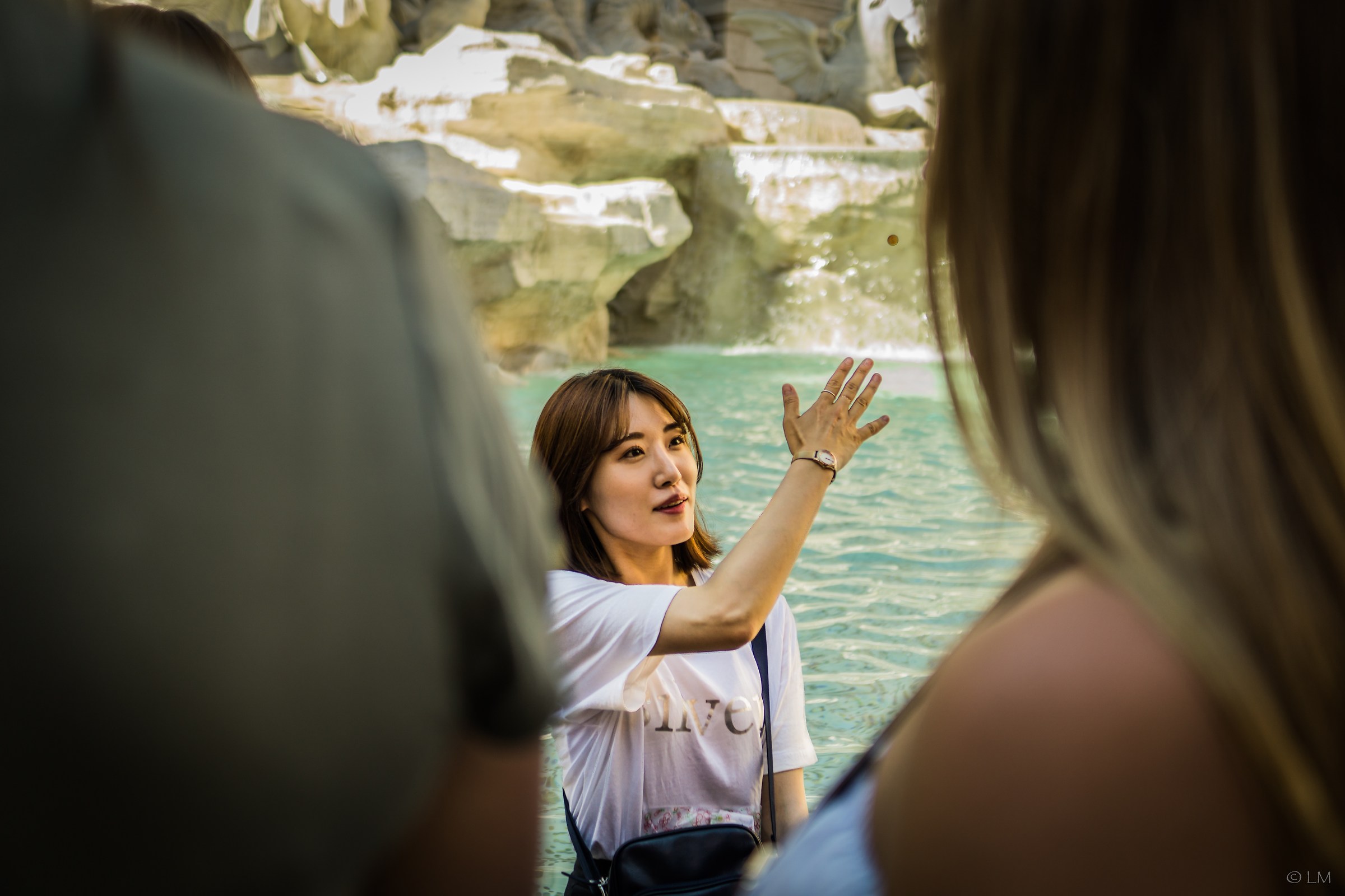 Coin launch in the Trevi Fountain, Rome