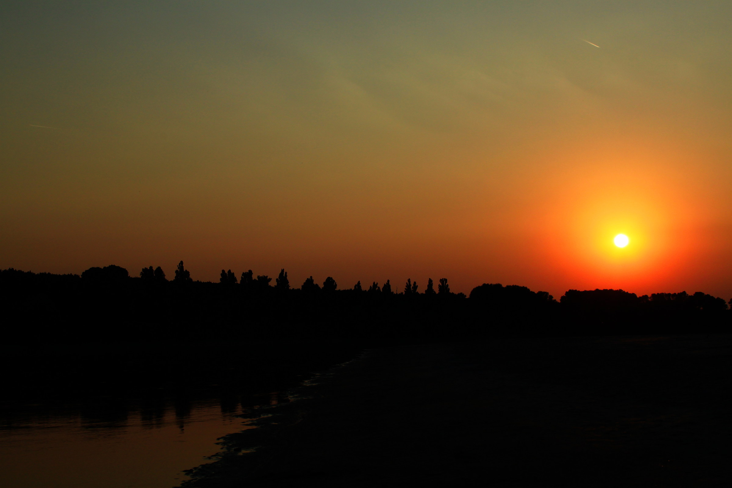 Tramonto in riva al Po