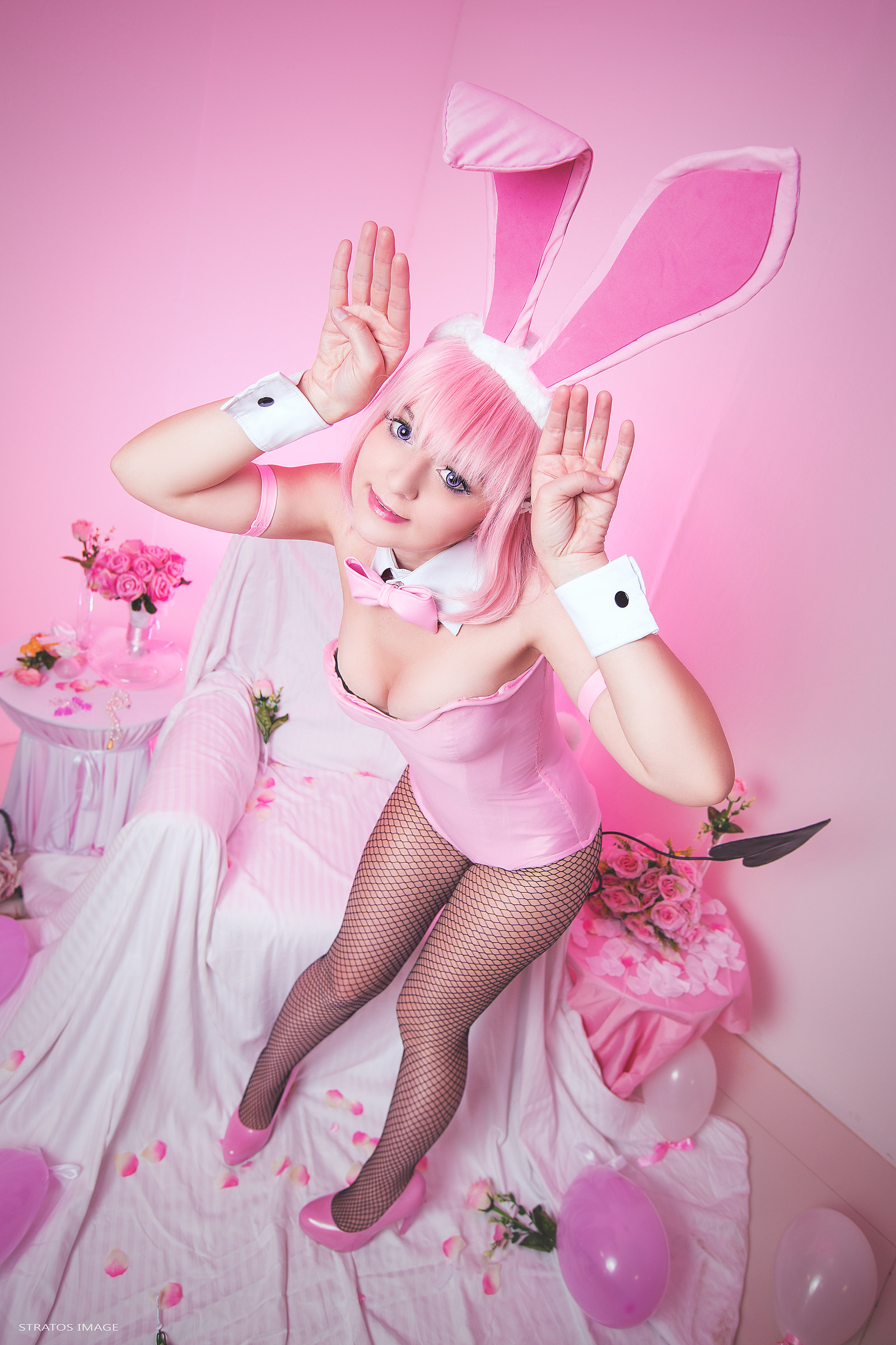 Pink bunny girl 3