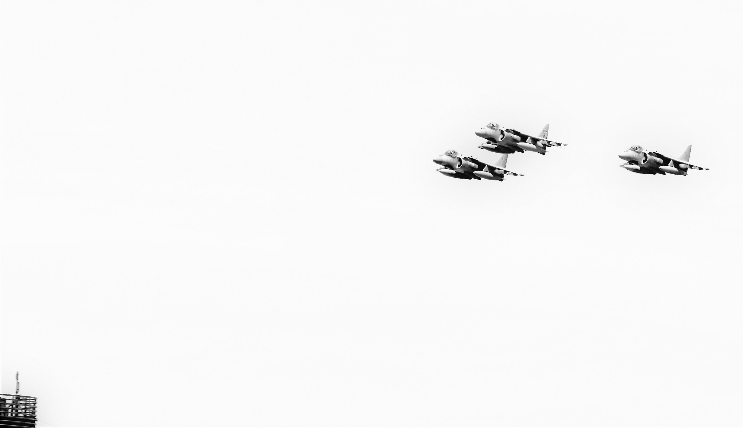 Harrier in flight for the Feast of the Navy