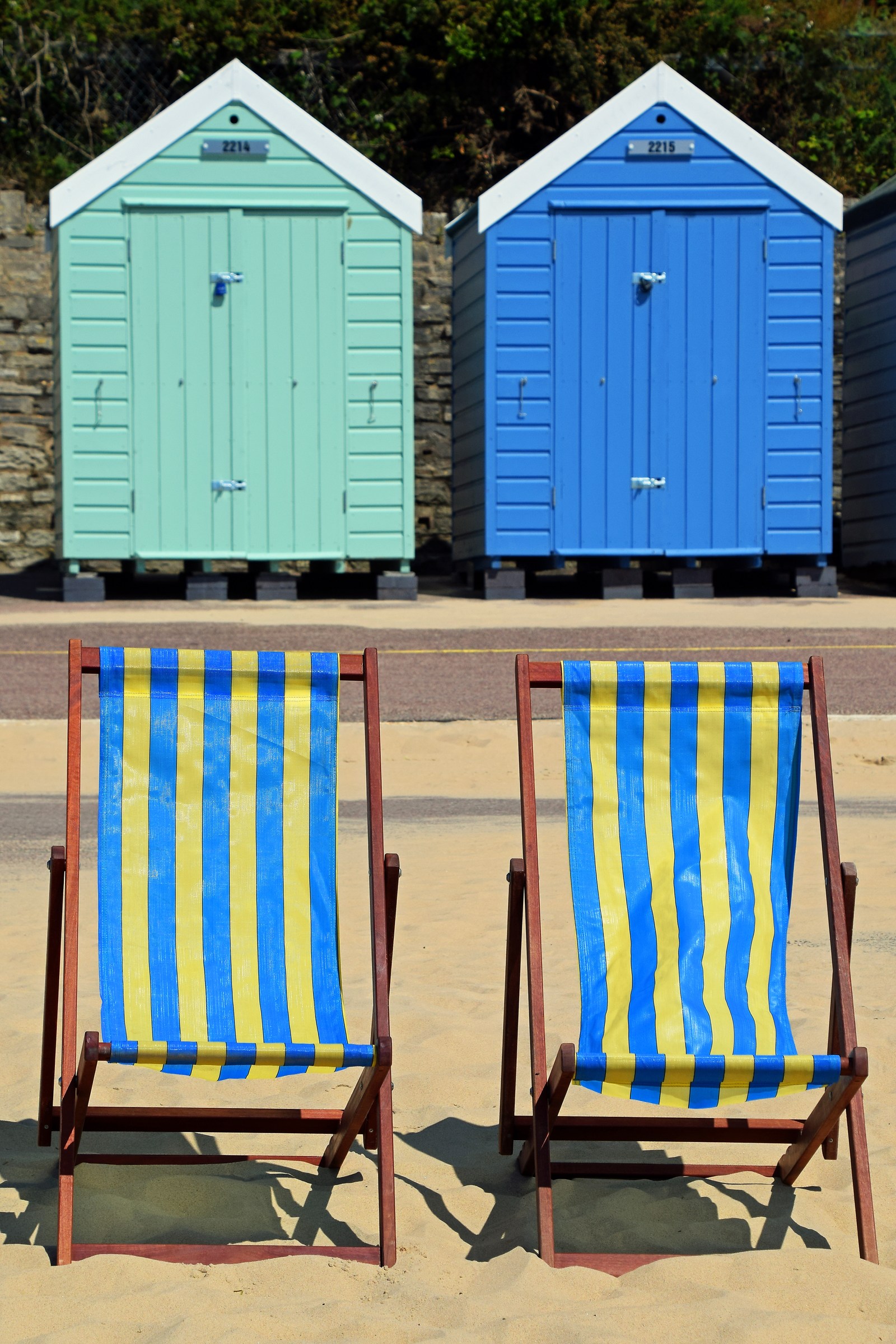 Capanne e sedie a sdraio