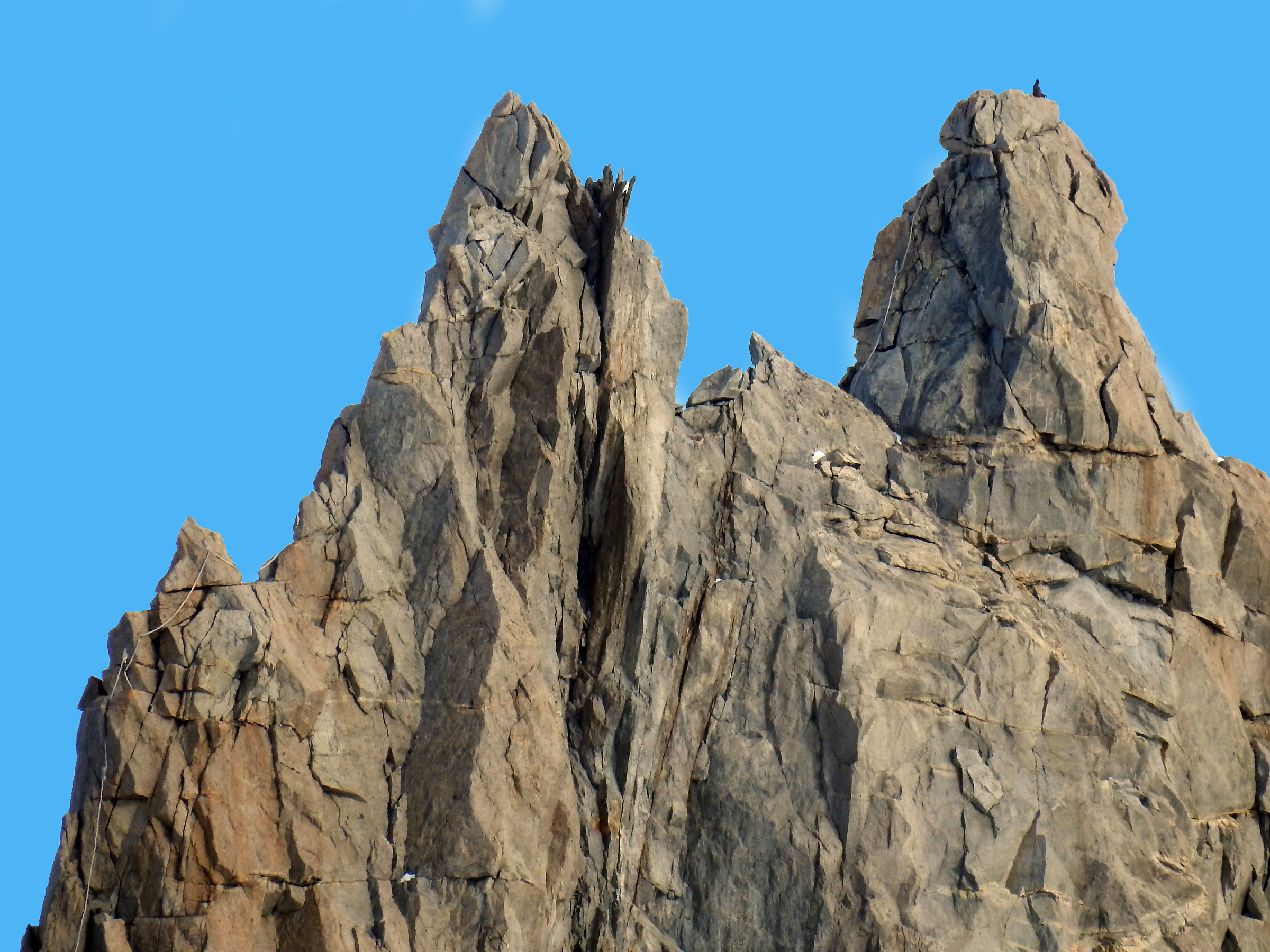 Particolare vetta del Dente del Gigante con Madonnina