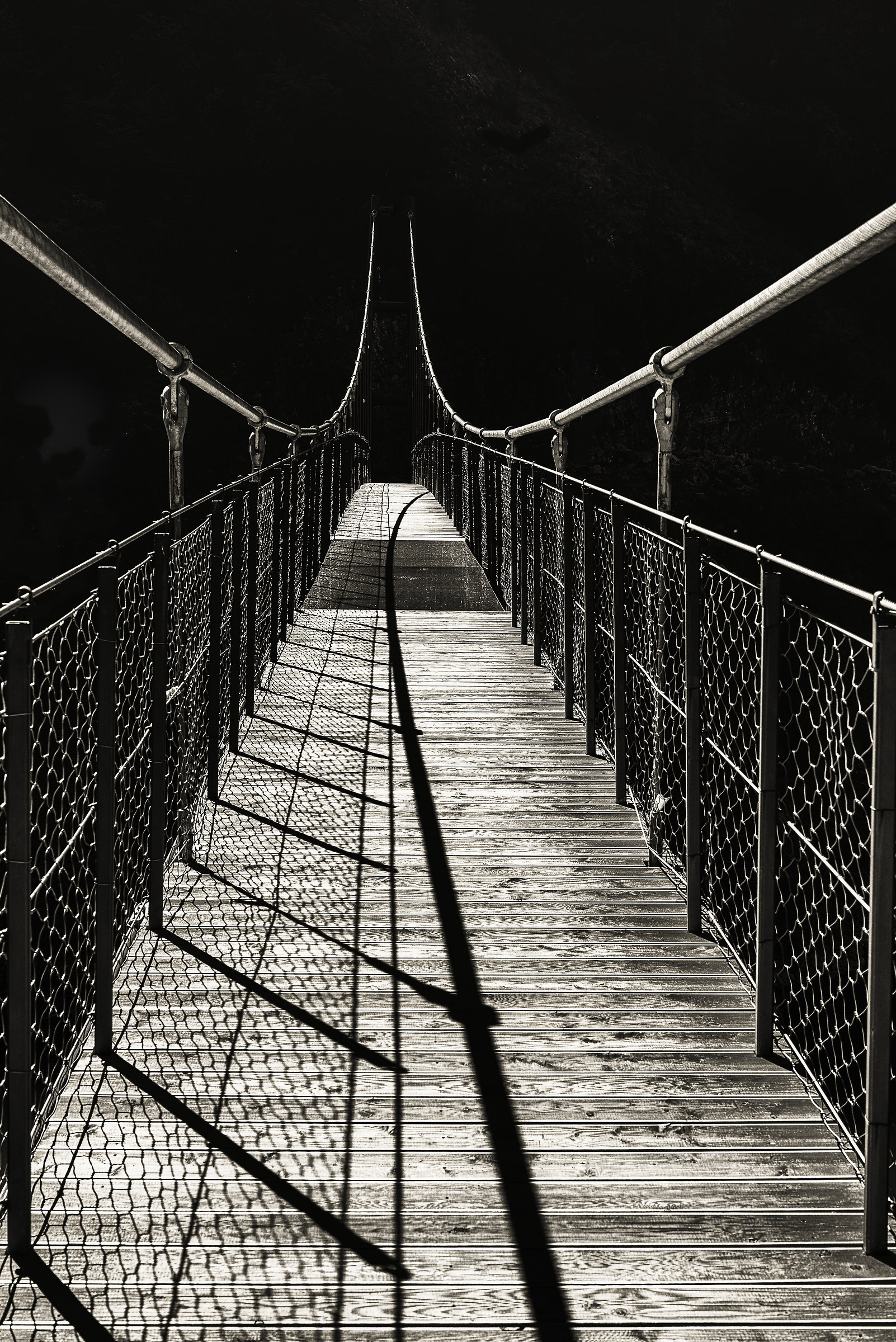 ponte tibetano sul lago di Vagli