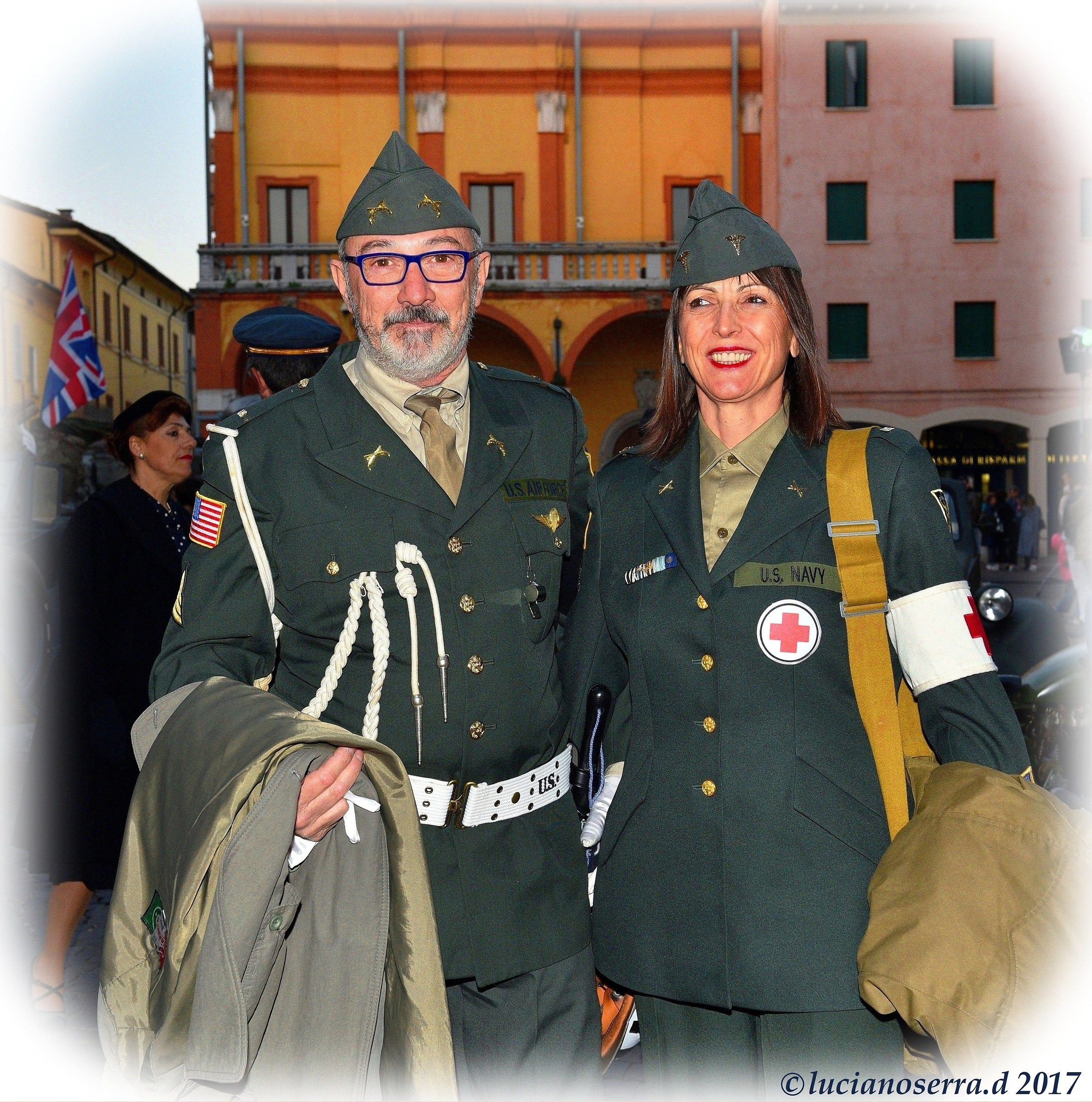 Figuranti con divise militari della II Guerra Mondiale